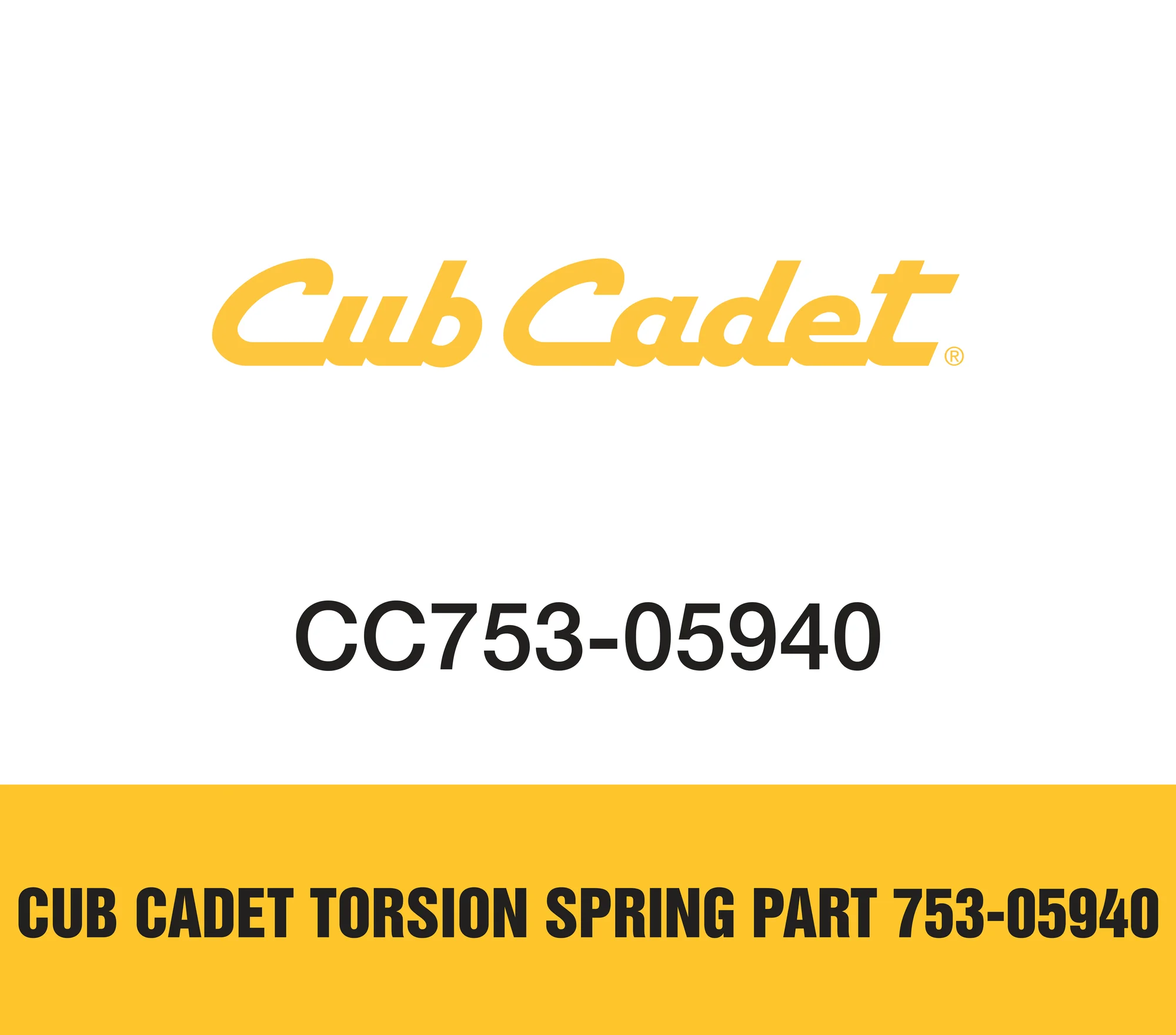 Cub Cadet Torsion Spring Part 753-05940