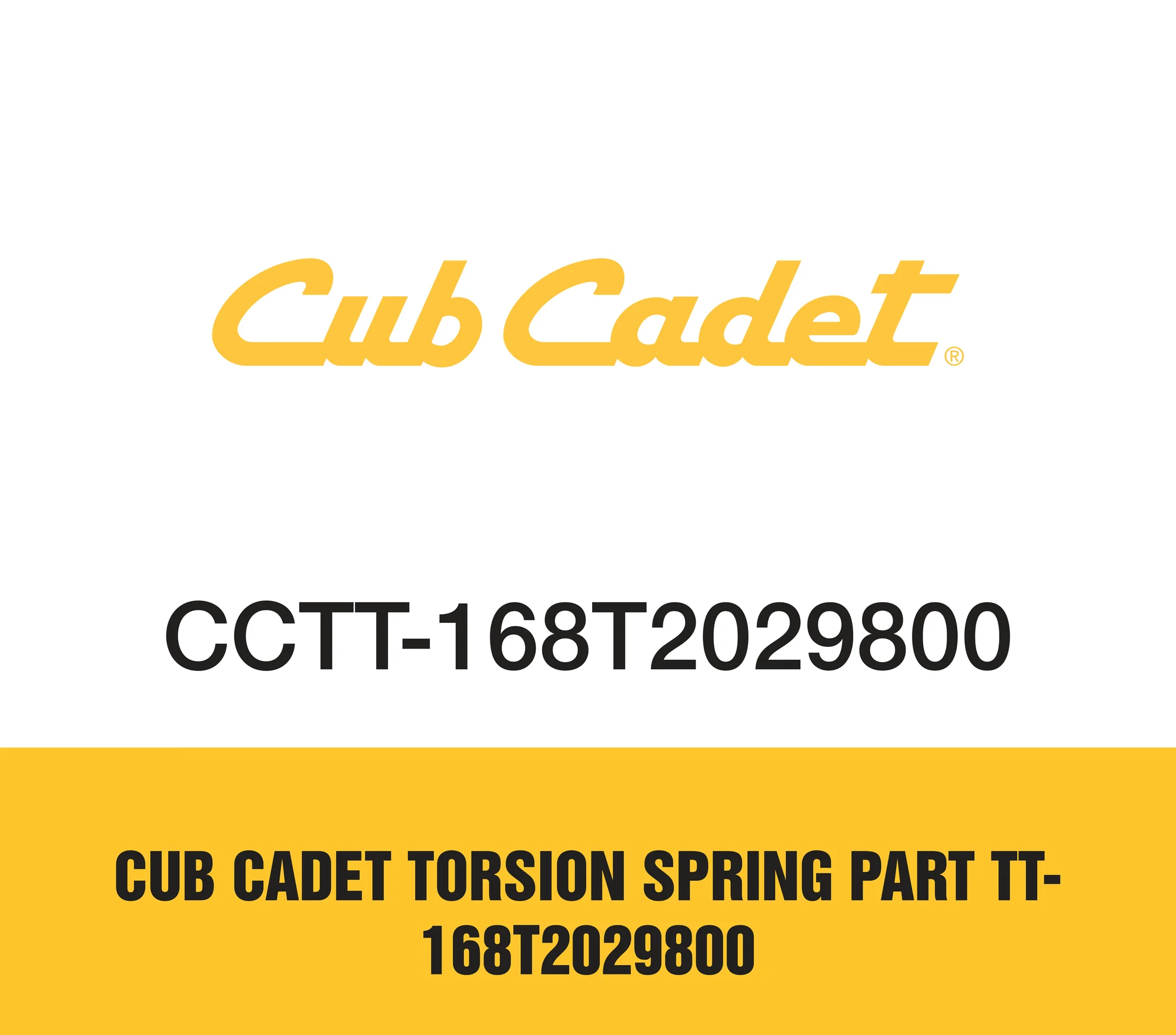 Cub Cadet Torsion Spring Part Tt 168t2029800