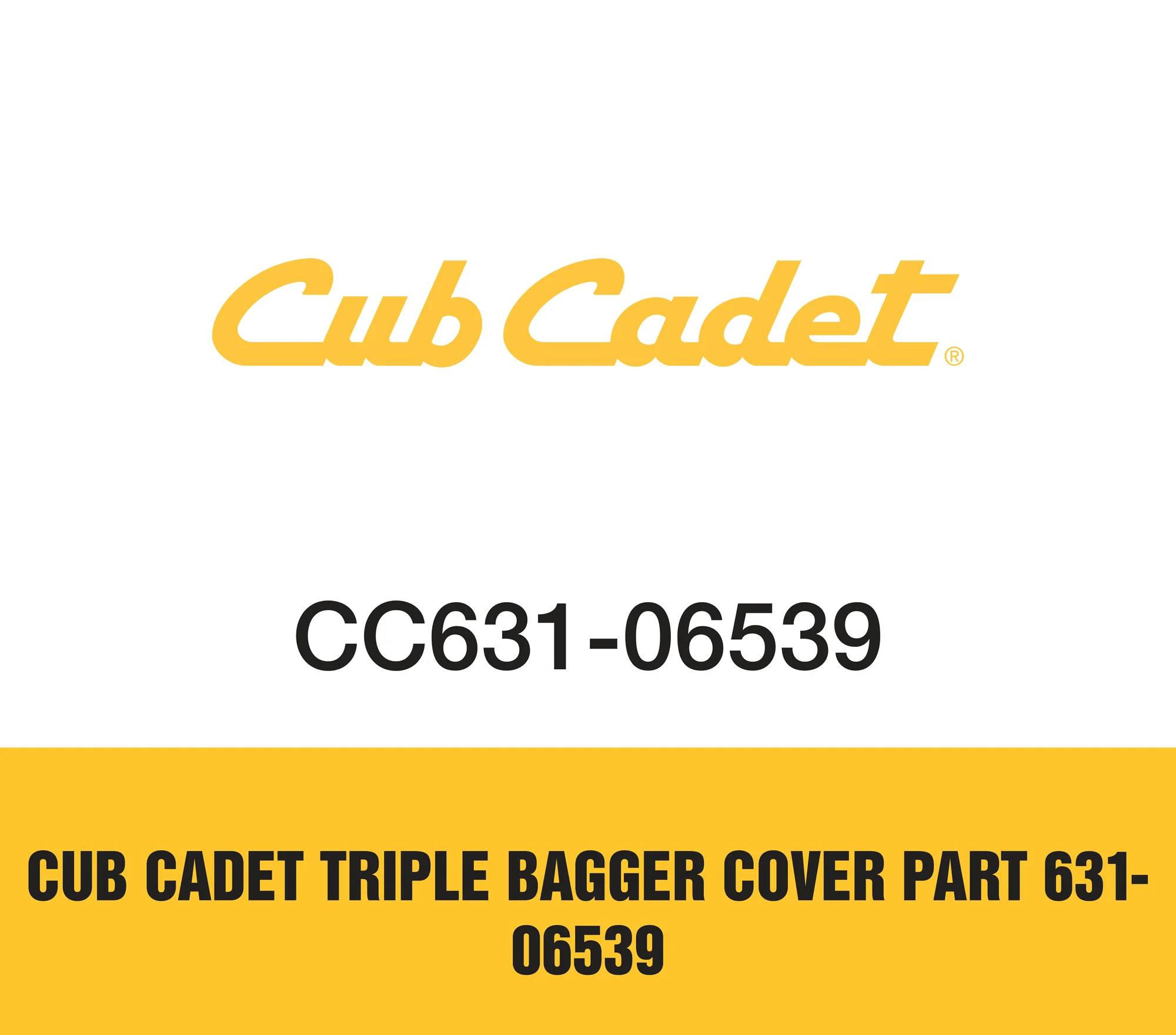 Cub Cadet Triple Bagger Cover Part 631 06539
