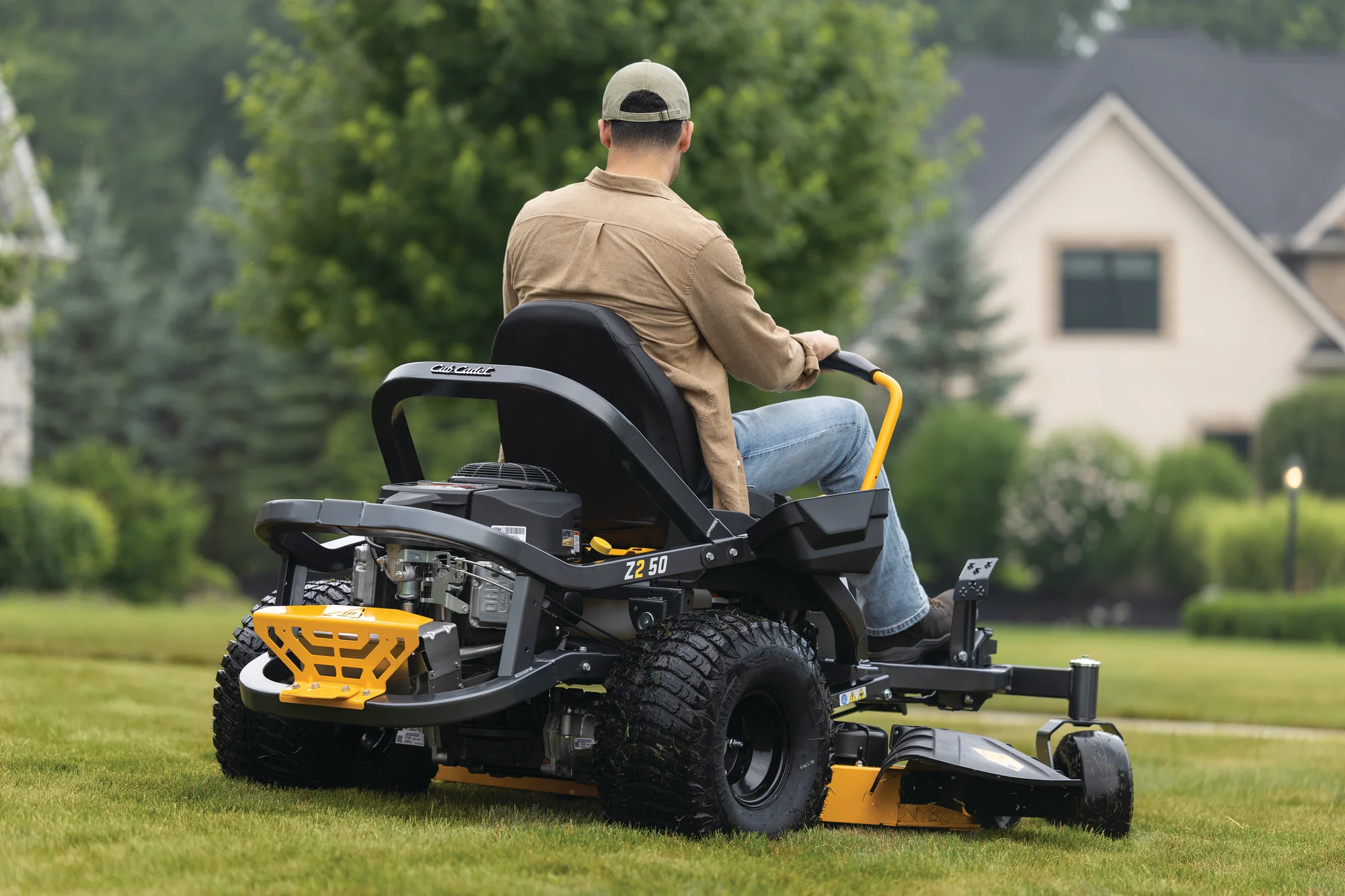 Cub Cadet Ultima Series Z Zero Turn Rider Z2 50 Back View Left Man Cutting Grass product image