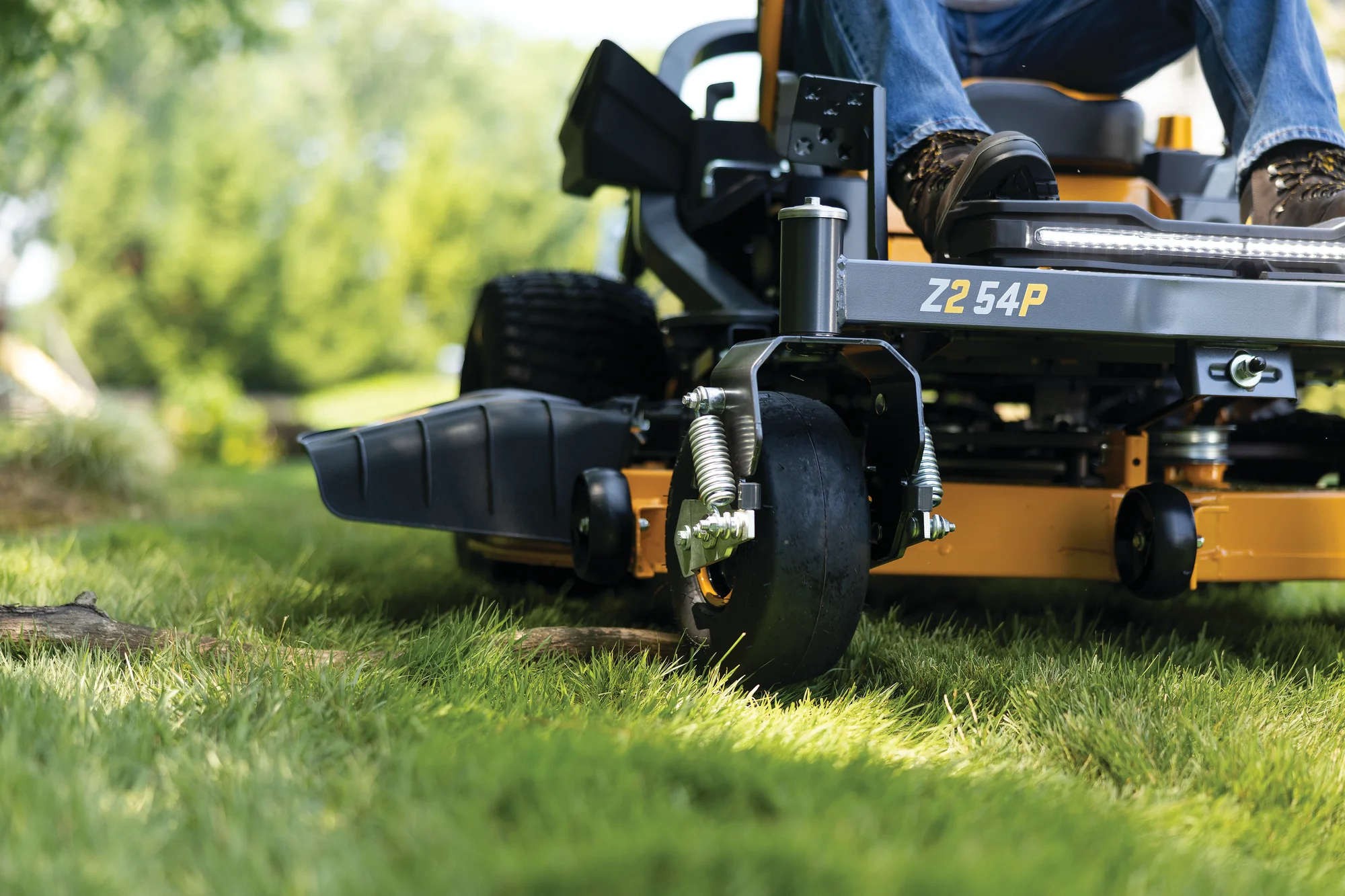 Cub Cadet Ultima Series Z Zero Turn Rider Z2 54P Cub Cadet Ultima Series Z Zero Turn Rider Z2 54P Front View Left Close Up Man Cutting Lawn product image