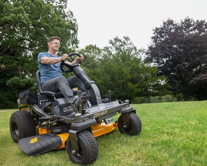 Cub Cadet Ultima Series Zts Zero Turn Rider Zts1 42 Ip Man On Mower Wide Angle product image