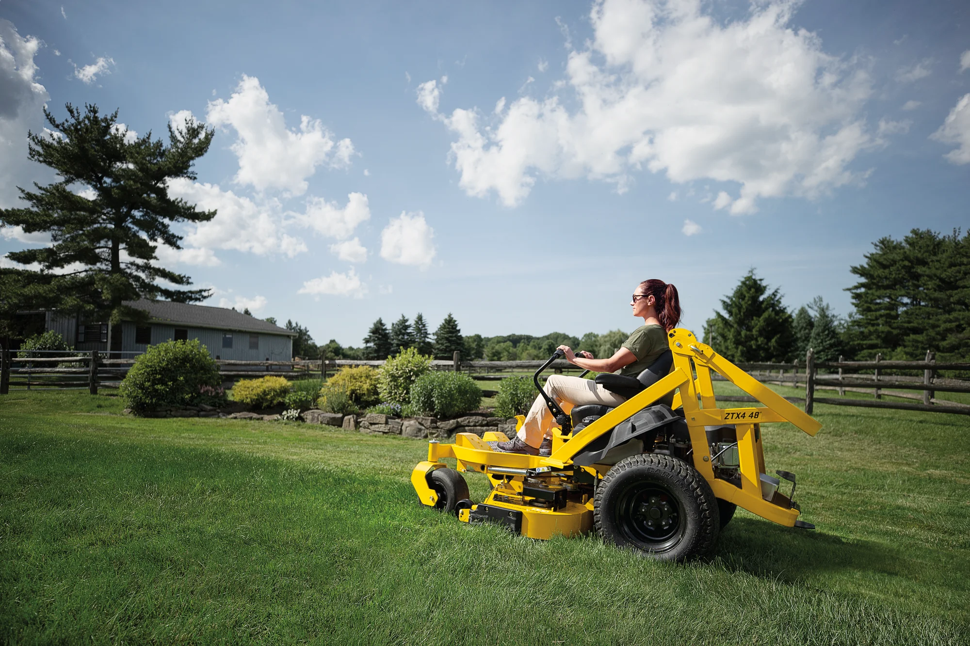 Cub Cadet Ultima Series ZTX Zero Turn Rider ZTX4 48 Cub Cadet Ultima Series Ztx Zero Turn Rider Ztx4 48 Woman Mowing Lawn product image