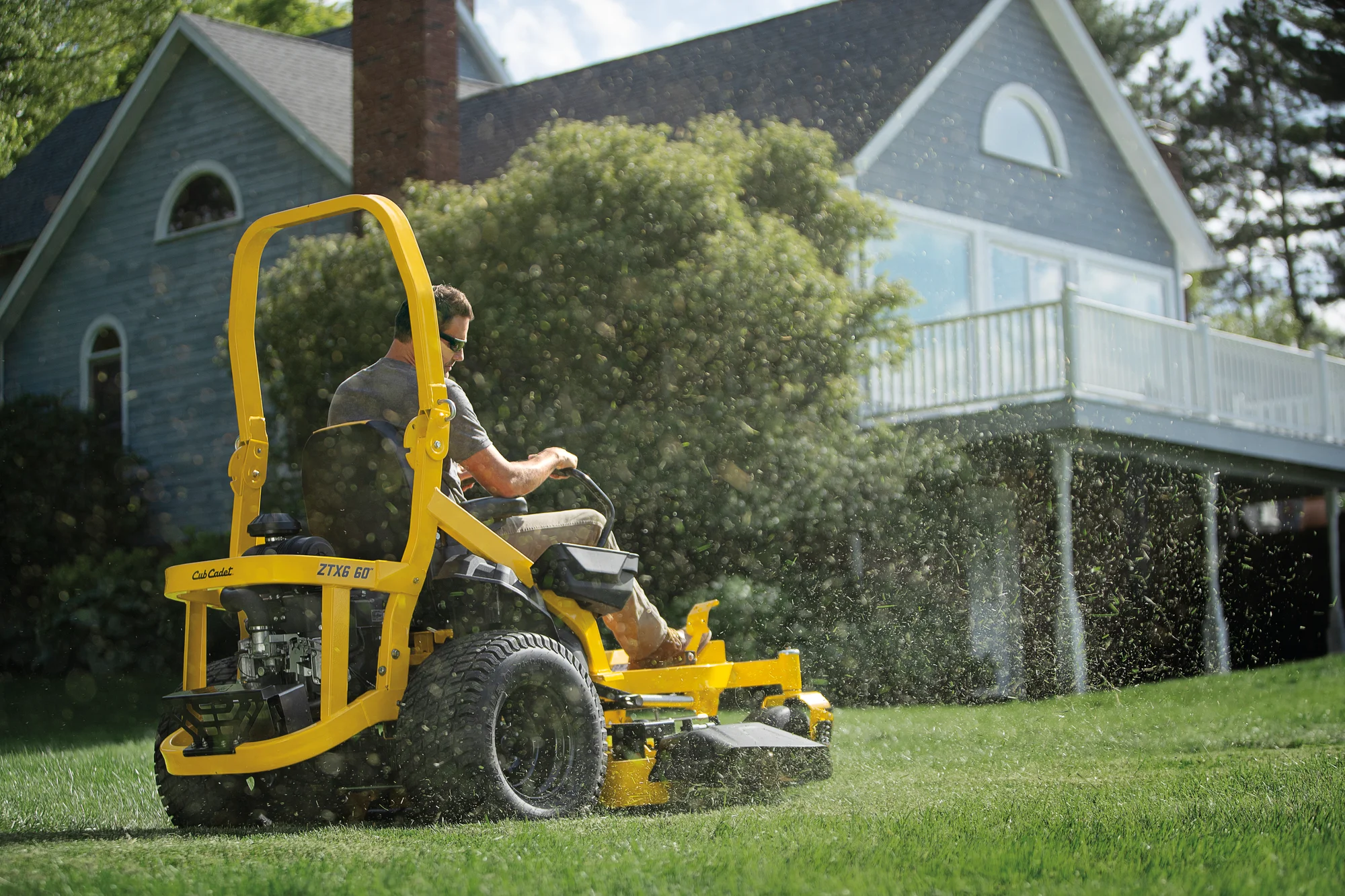 Cub Cadet Ultima Series ZTX Zero Turn Rider ZTX6 60 Cub Cadet Ultima Series Ztx Zero Turn Rider Ztx6 60 Man Mowing Lawn product image