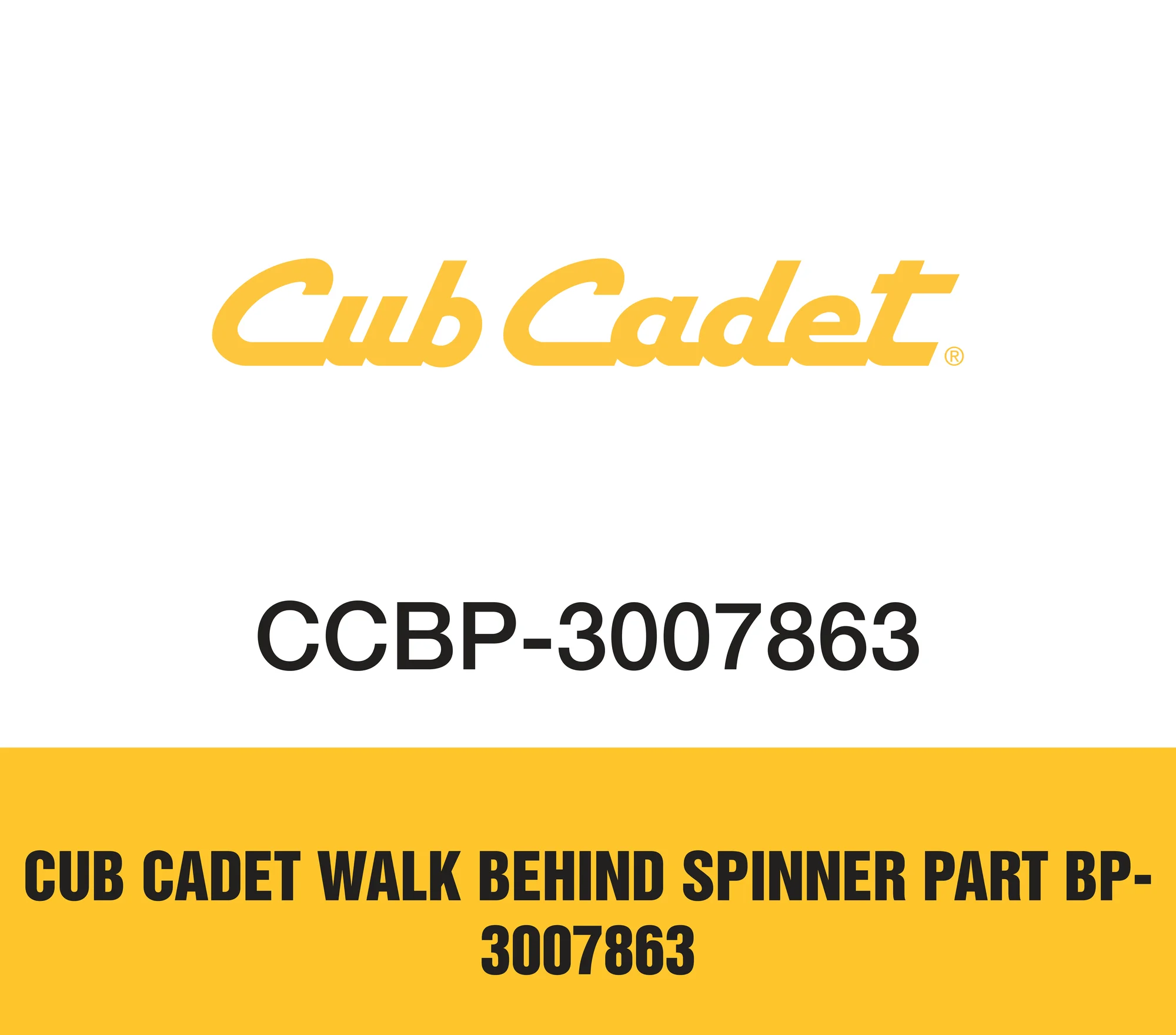 Cub Cadet Walk Behind Spinner Part Bp 3007863