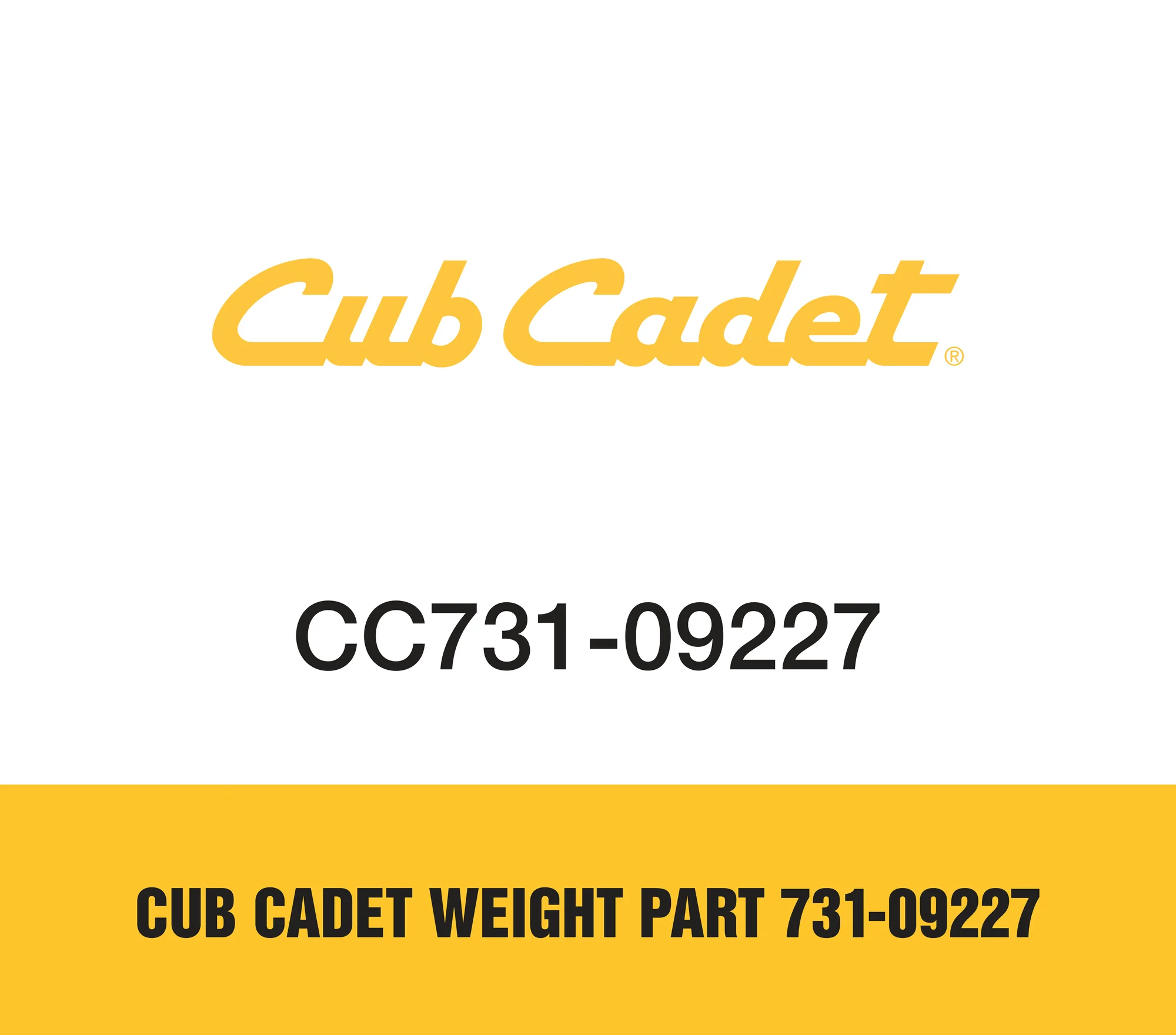 Cub Cadet Weight Part 731-09227