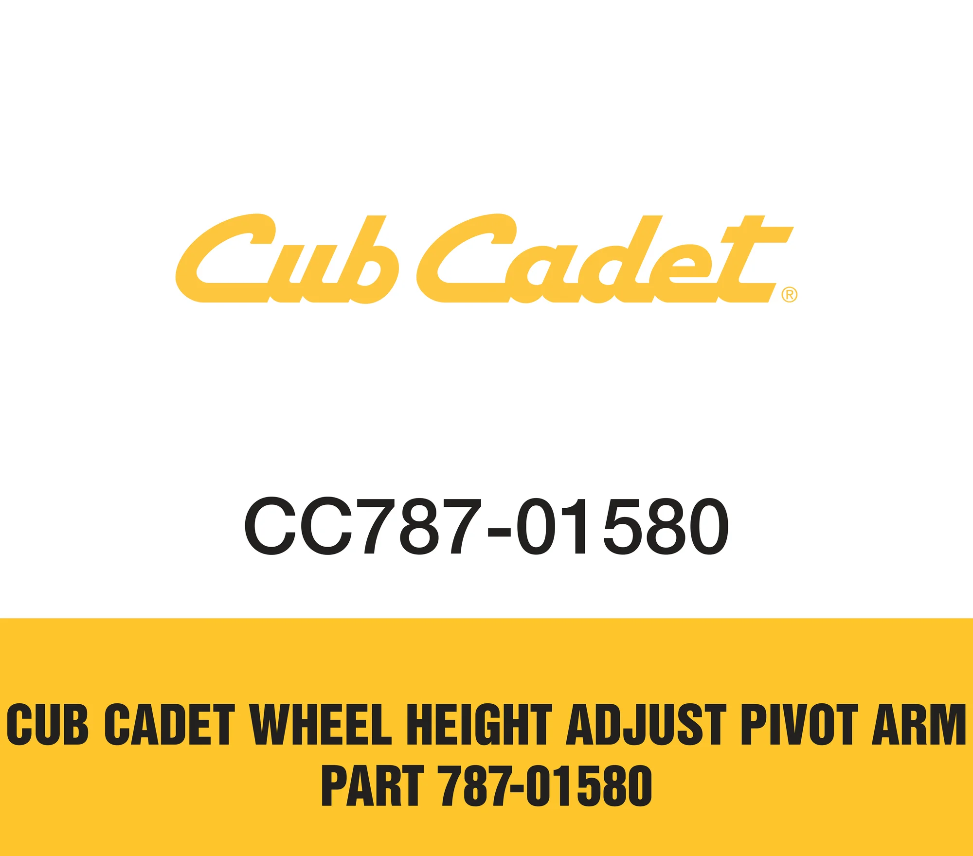 Cub Cadet Wheel Height Adjust Pivot Arm Part 787-01580