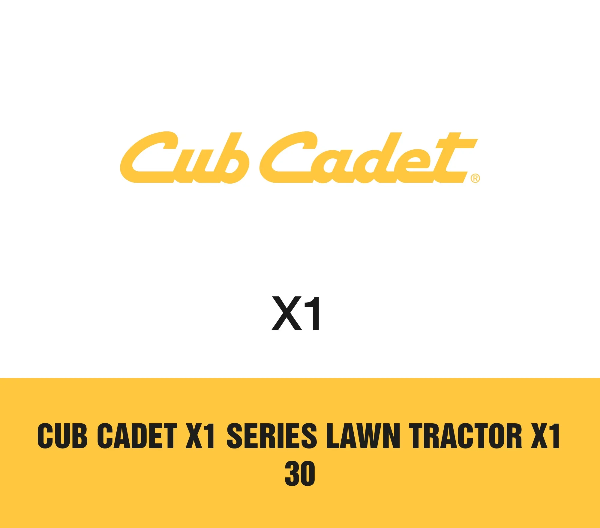 Cub Cadet X1 Series Lawn Tractor X1 30