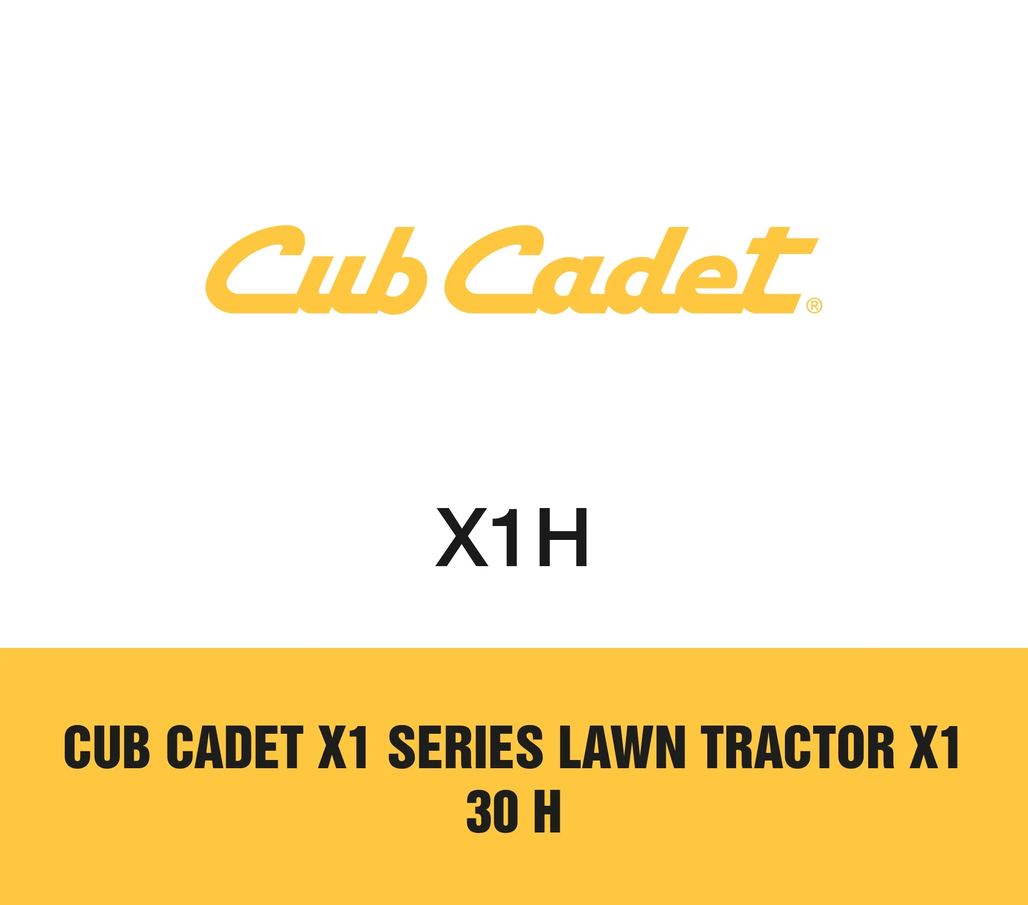 Cub Cadet X1 Series Lawn Tractor X1 30 H