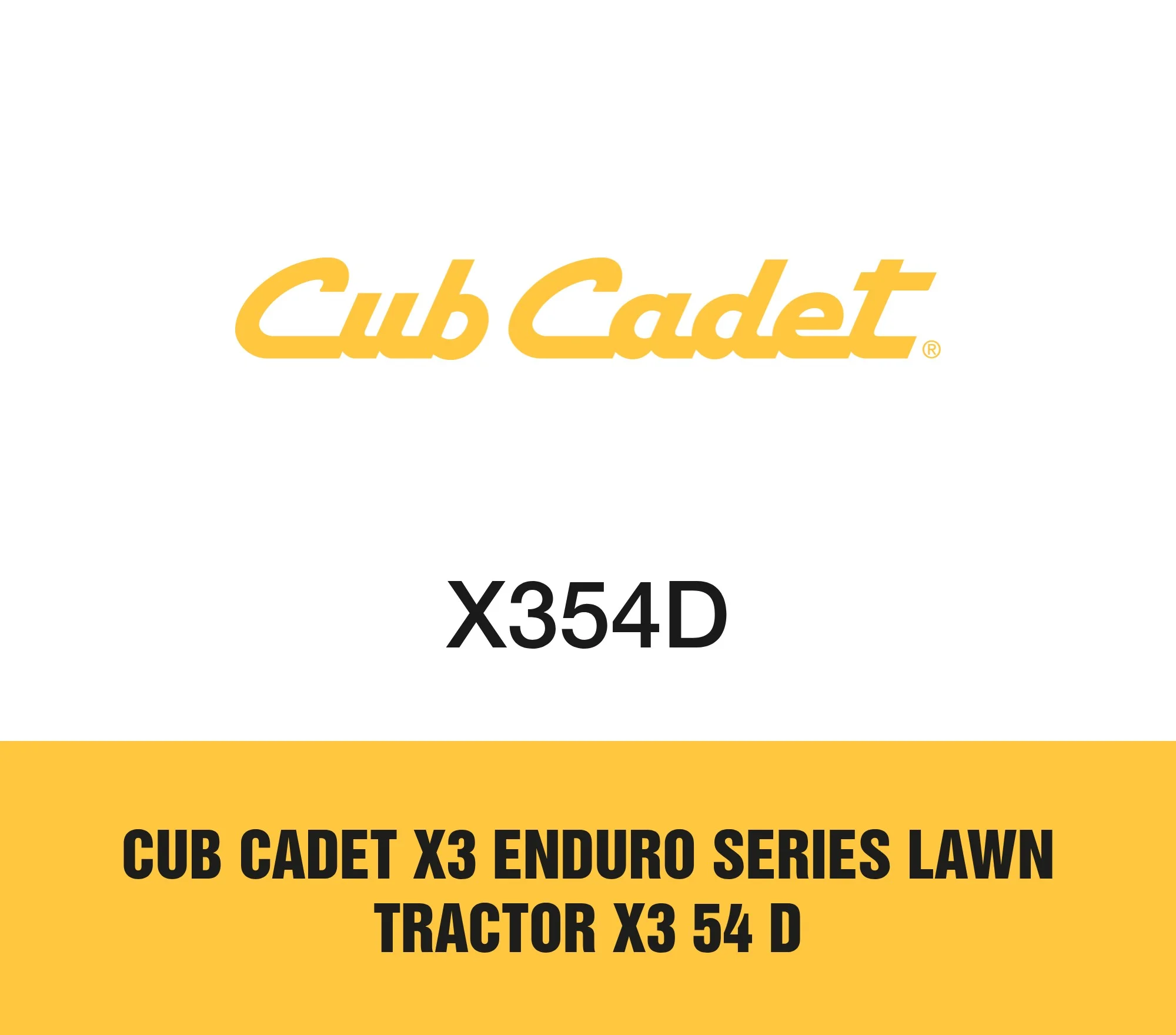 Cub Cadet X3 Enduro Series Lawn Tractor X3 54 D
