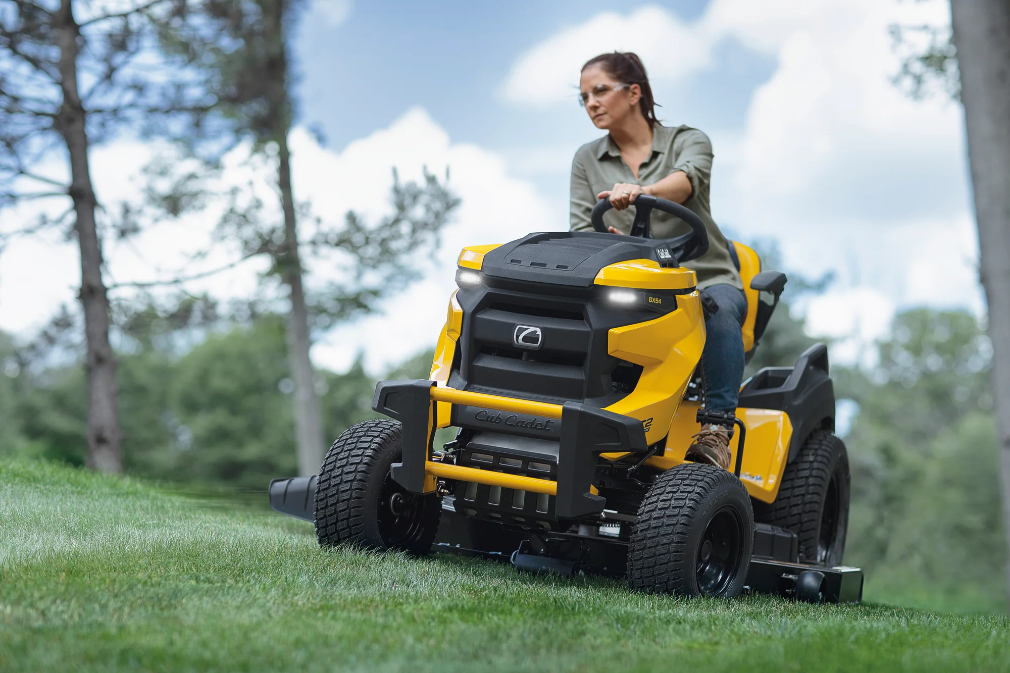 Cub Cadet Xt2 Enduro Series Lawn Tractor Xt2 Gx54 Woman Mowing Lawn product image