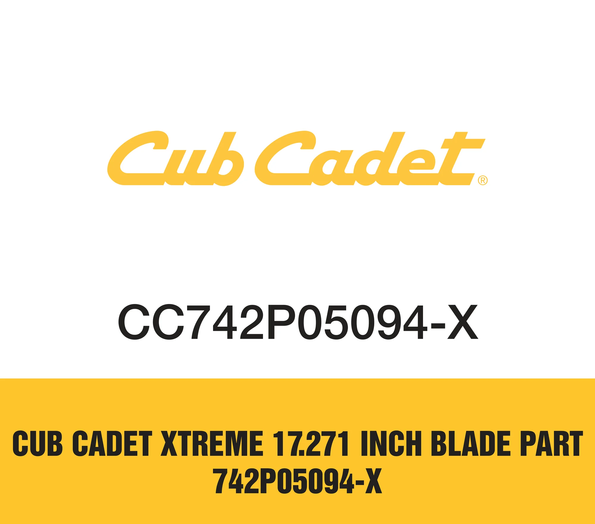 Cub Cadet Xtreme 17 271 Inch Blade Part 742p05094 X