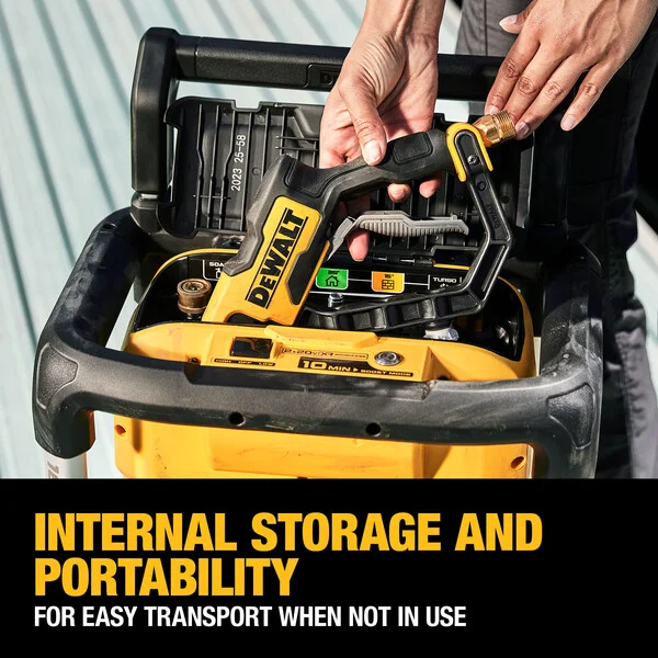 DeWalt 20V Series Pressure Washers Integrated Storage Design feature image