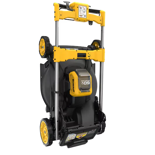 DeWalt 60V Max Series Walk Behind Mowers Vertical Storage Friendly Design feature image