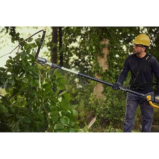 Dewalt 60V Pole Saw Dcps671X1 Man Cutting Branch product image