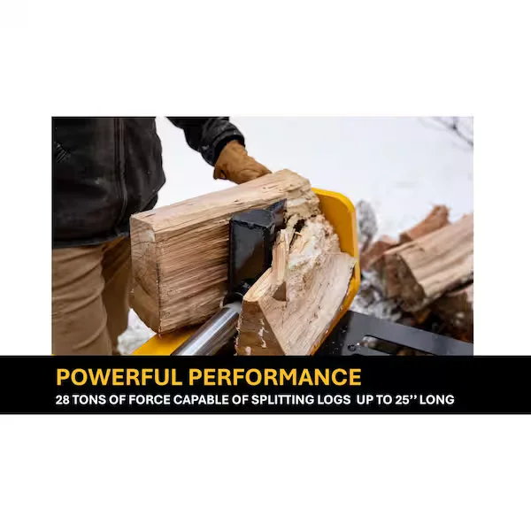DeWalt Log Splitter Series Speciality Equipment 28 Ton Splitting Force feature image
