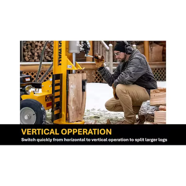DeWalt Log Splitter Series Speciality Equipment Horizontal And Vertical Operation feature image