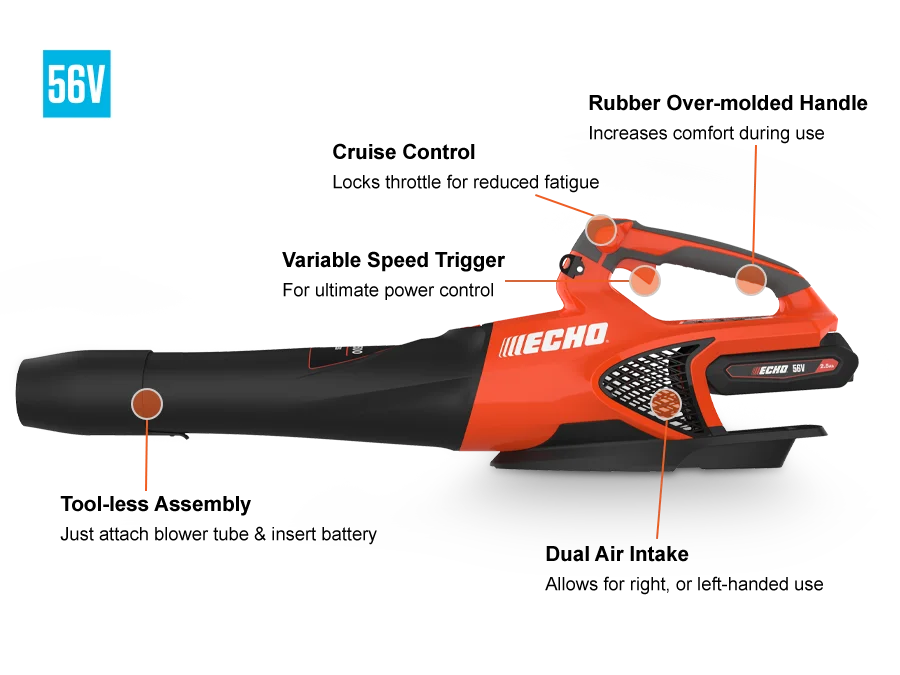 ECHO 56V Leaf Blowers Efficient Brushless Motor feature image