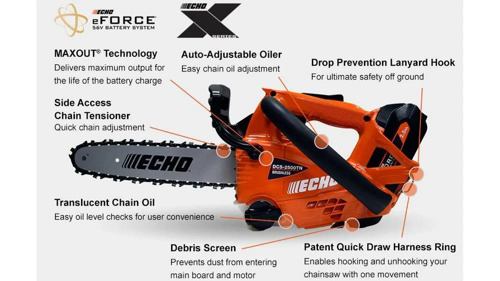 ECHO 56V Series Quick Chain Tensioning feature image