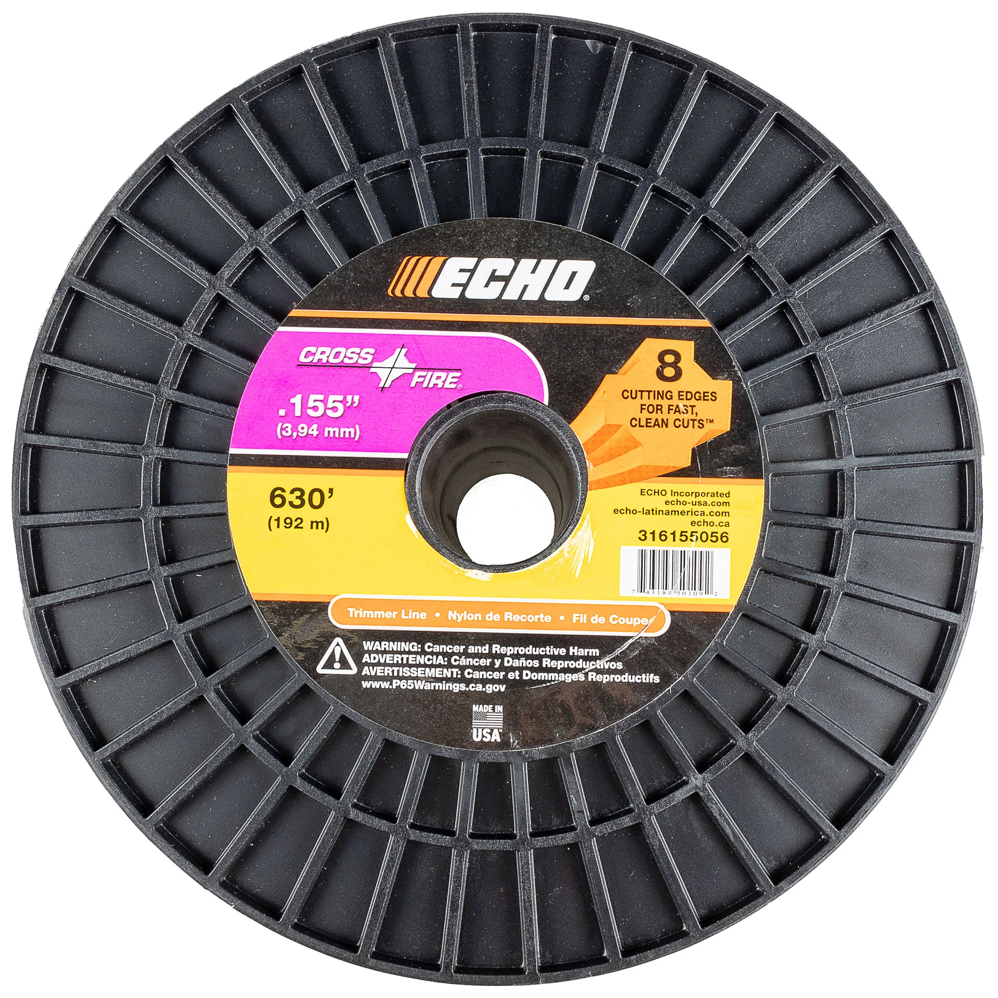 Echo Cross-Fire Multi-sided .155 Trimmer Line Large Spool 630 ft 316155056 ECHO Ec316155056 3 product image