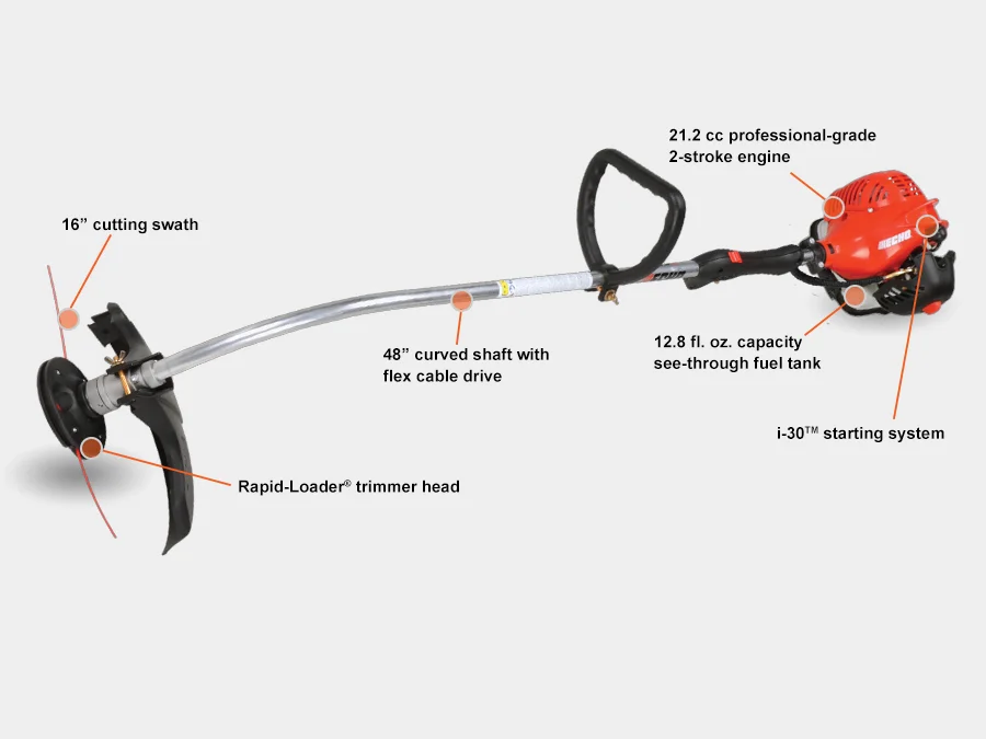 ECHO Gt Series Trimmers And Brushcutters Curved Shaft Ergonomic Design feature image