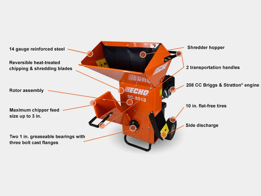 ECHO SC Series Chipper And Shredders Dual Chipping And Shredding Capability feature image