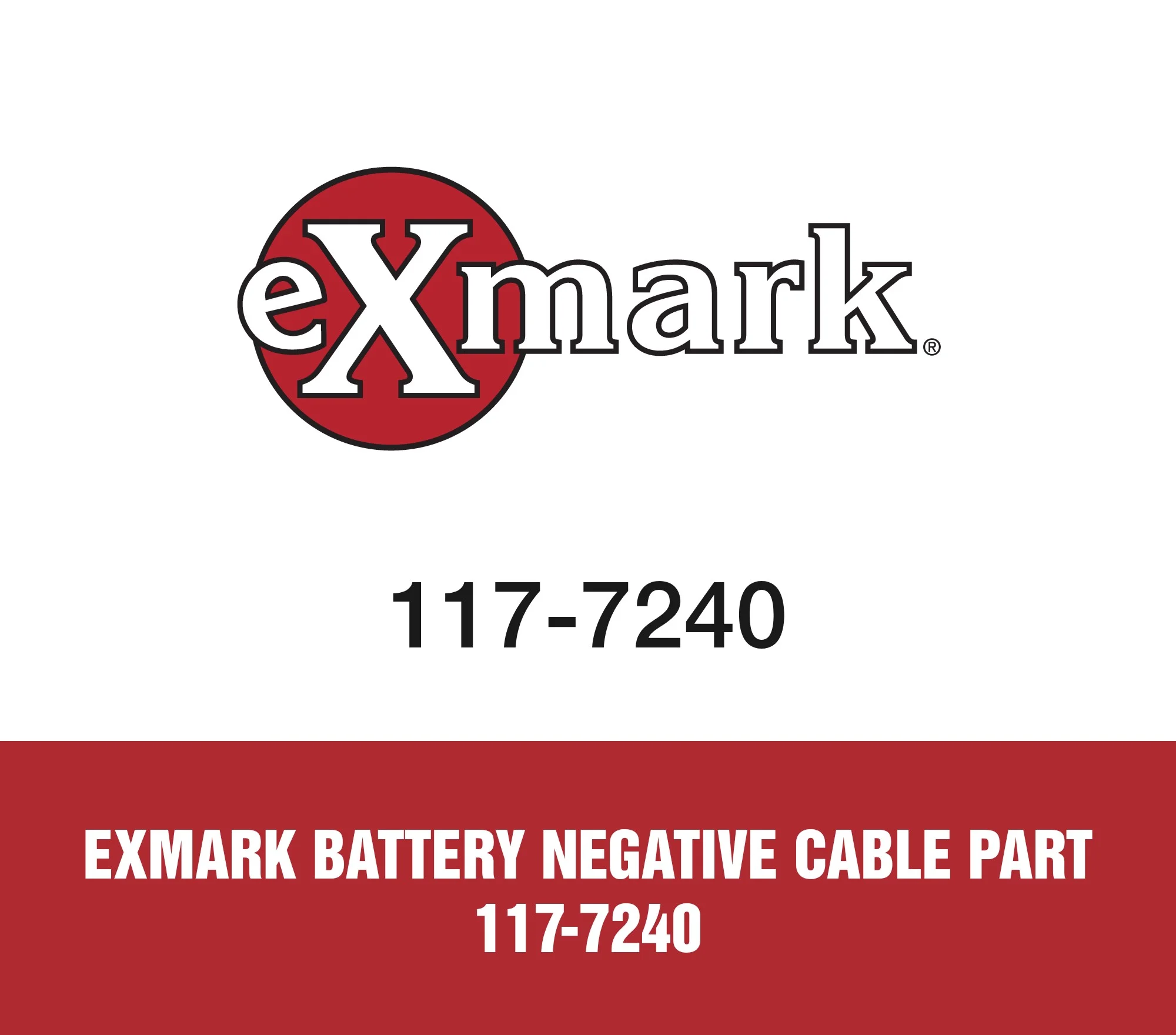 Exmark Battery Negative Cable Part 117-7240