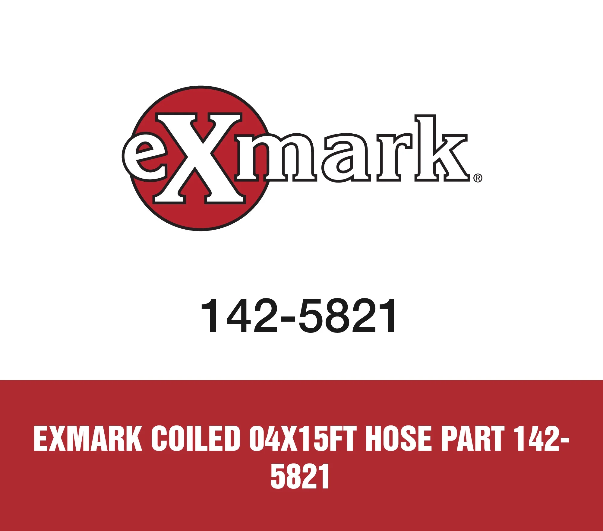 Exmark Coiled 04X15Ft Hose Part 142-5821