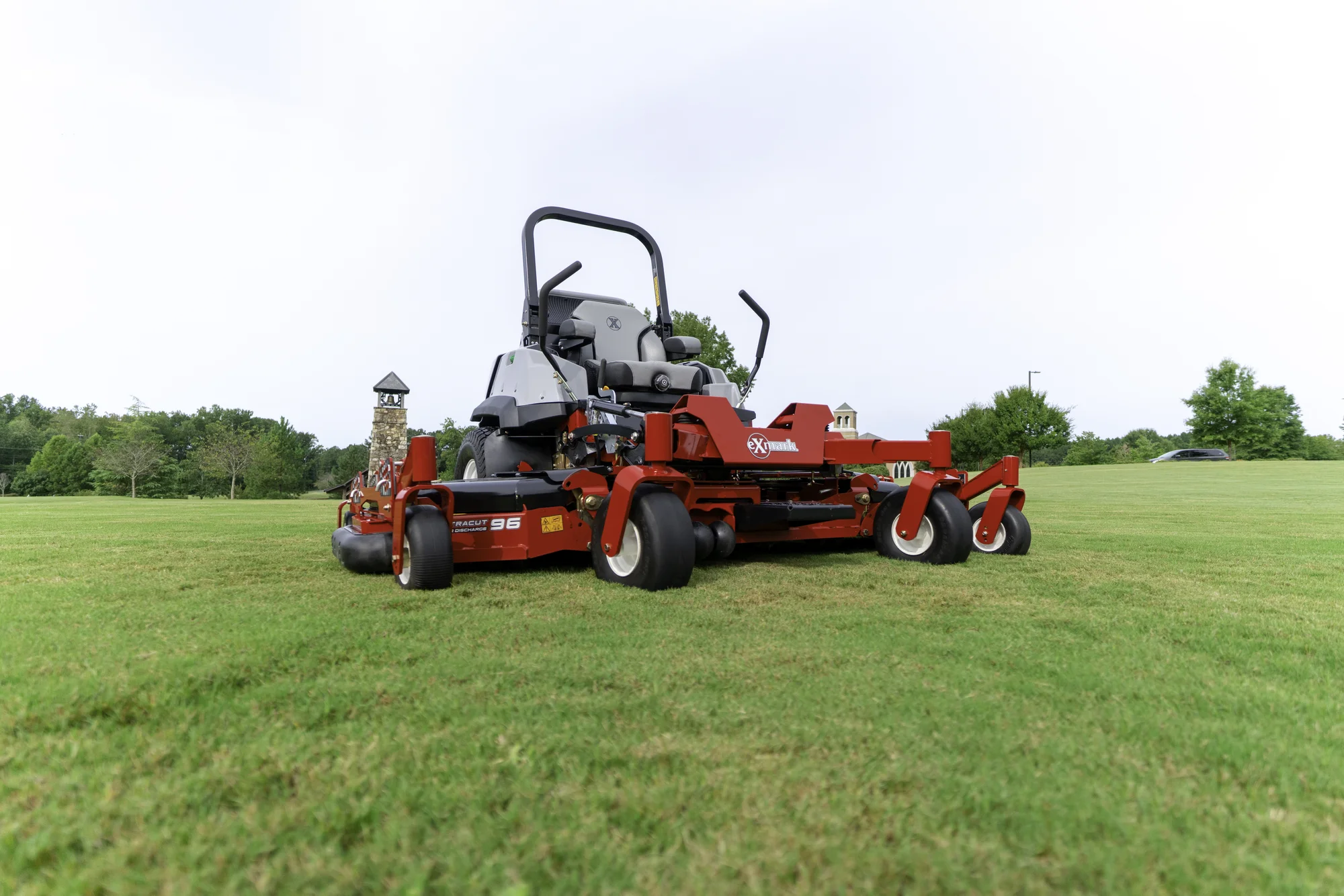 Exmark Lazer Z S Diesel Series Zero Turn Rider Lzs88Cdym96Rw0 Wide Angle Mower On Grass product image
