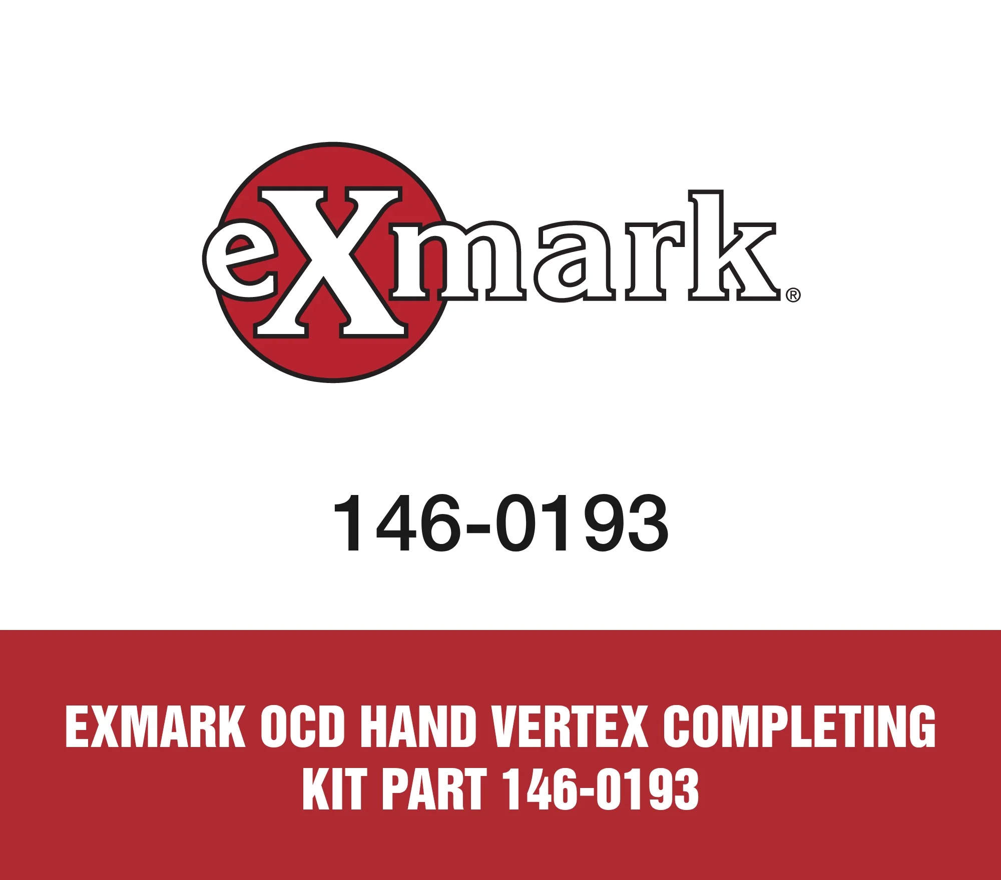 Exmark Ocd Hand Vertex Completing Kit Part 146-0193