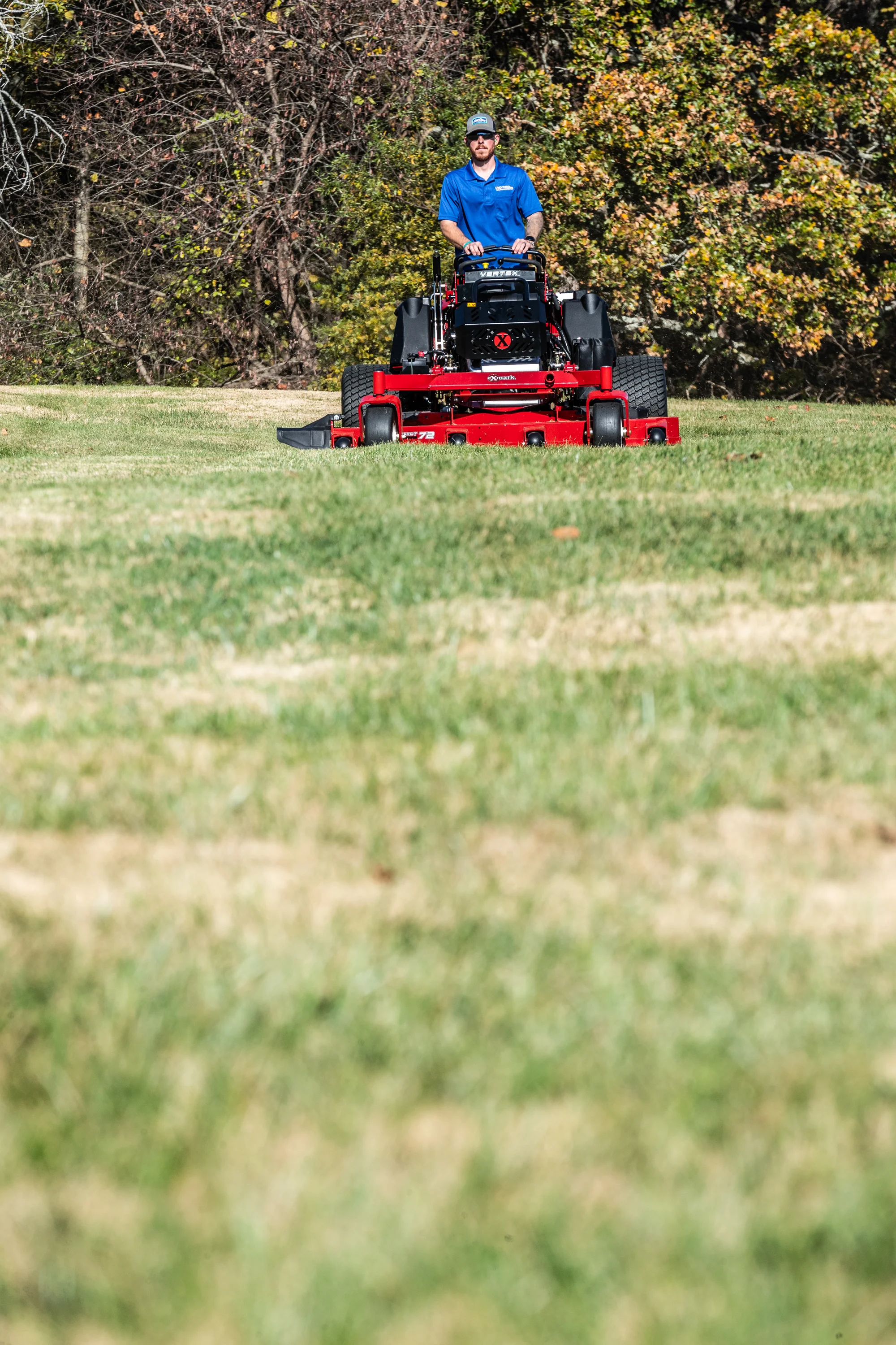 Exmark Vertex X Series Stand On Lawn Mower Vxx999Eka52600 Wide Angle Landscaper Mowing Property Grass product image