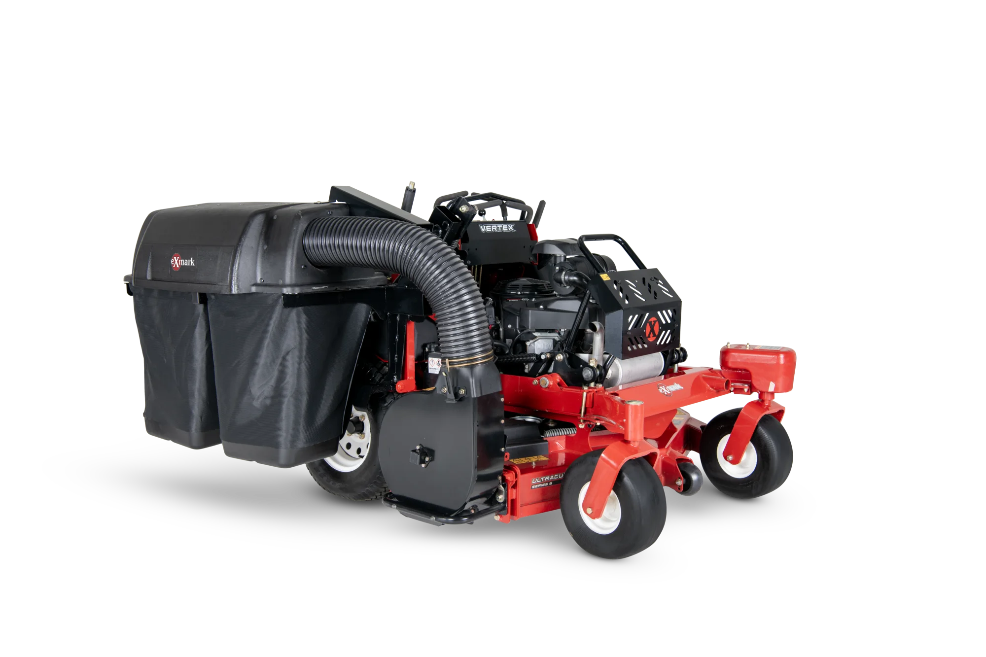 Exmark Vertex X Series Stand-On Lawn Mower VXX999GKA60600 Exmark Vertex X Series Stand On Lawn Mower Vxx999Gka60600 Side View Left Bagger product image