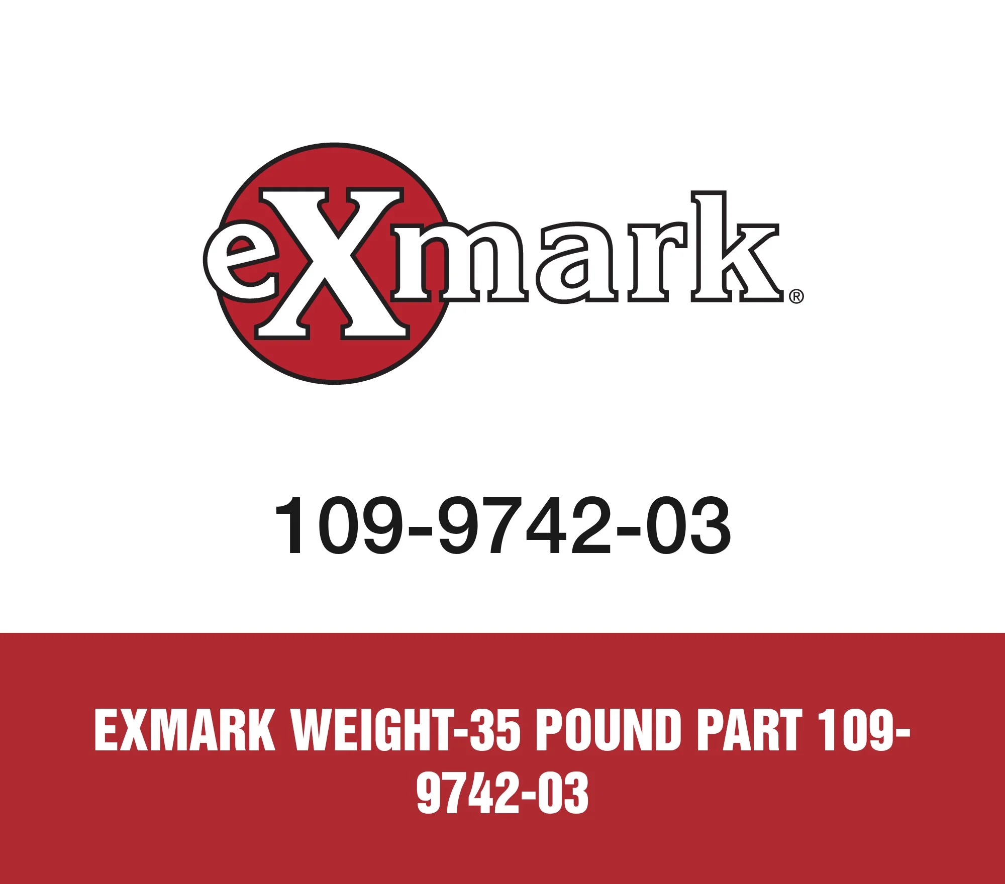 Exmark Weight-35 Pound Part 109-9742-03