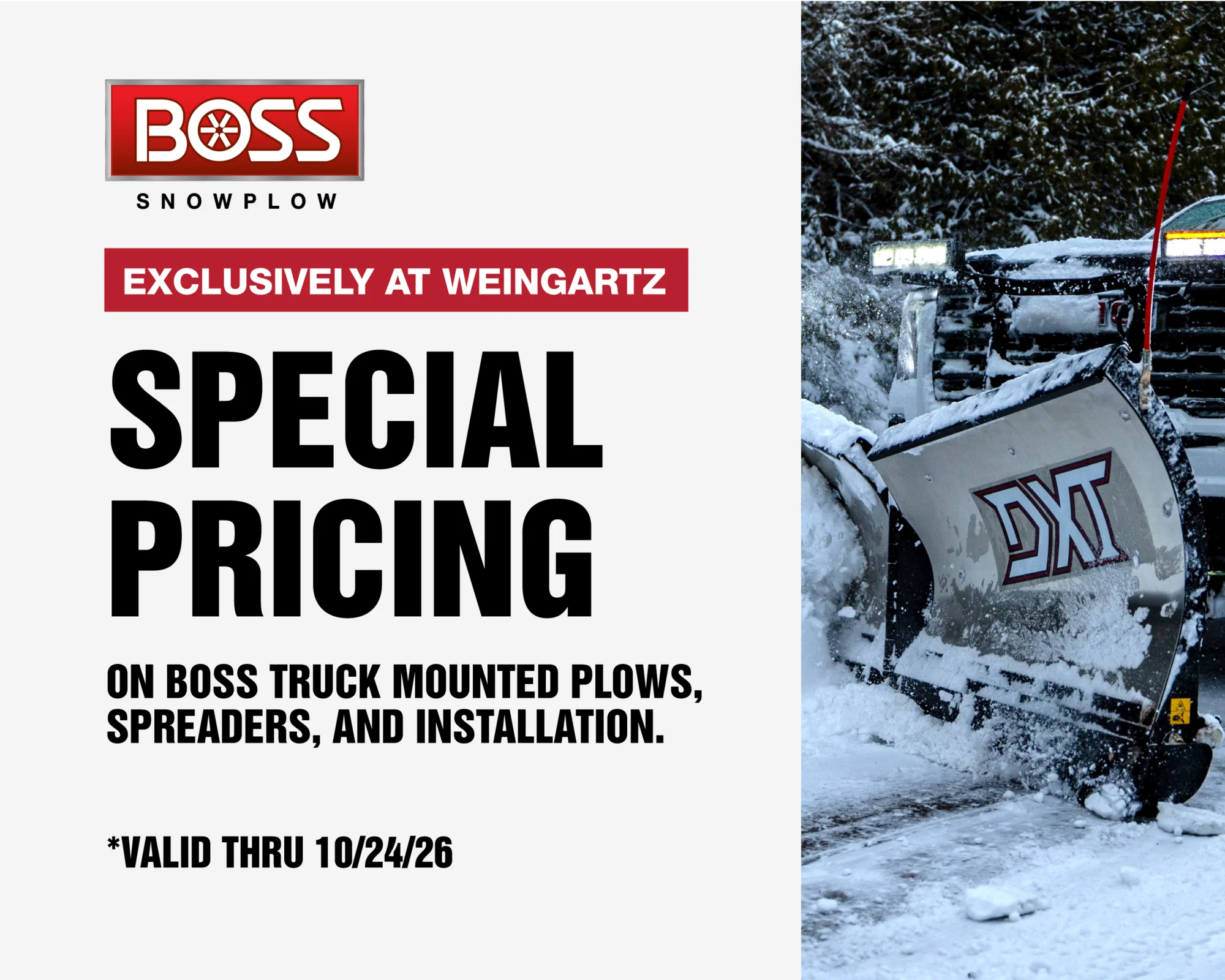 Boss DXT Steel Plow 9 ft 2 in MSC18092