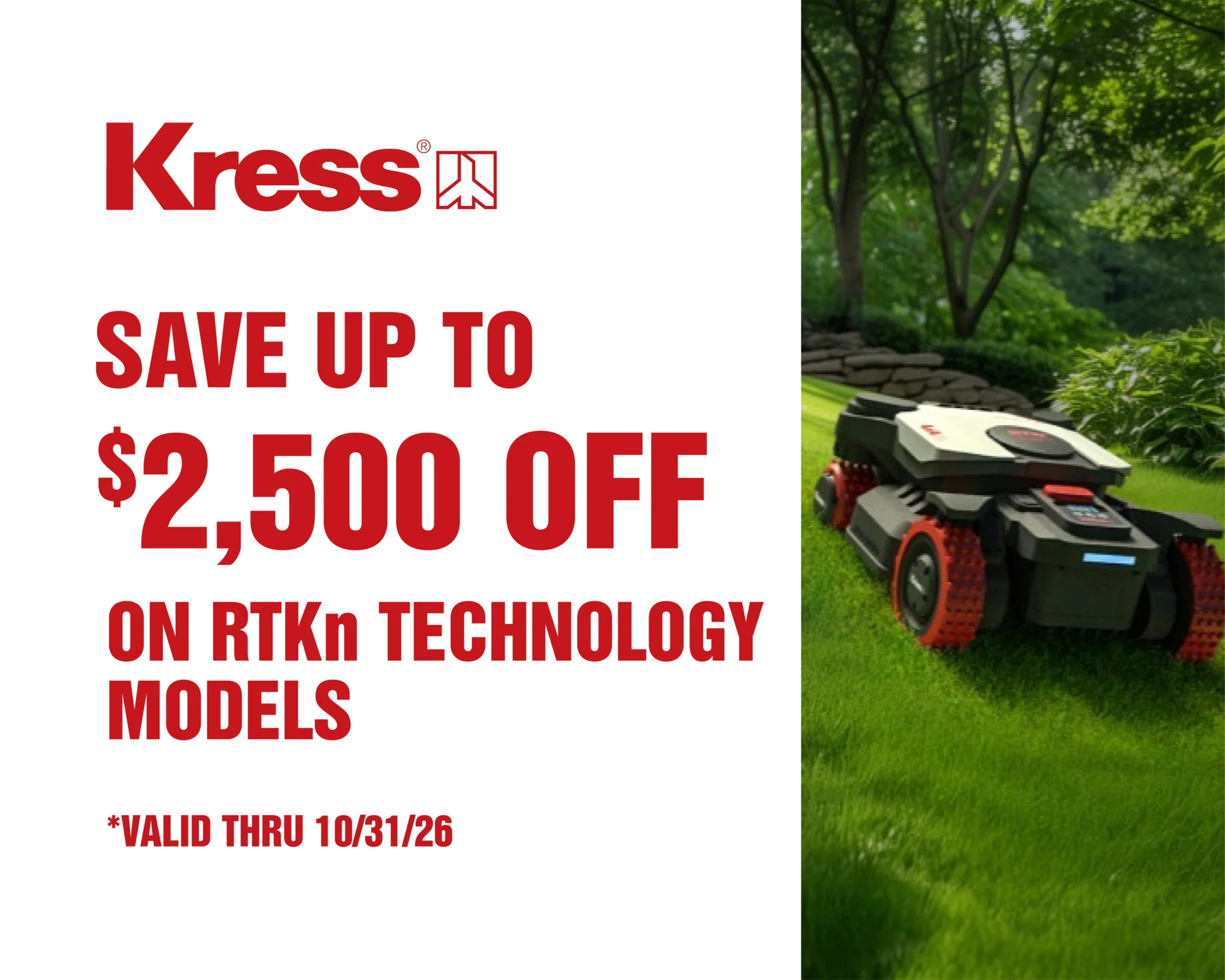 Kress RTKn Technology Robotic Lawn Mower KR161