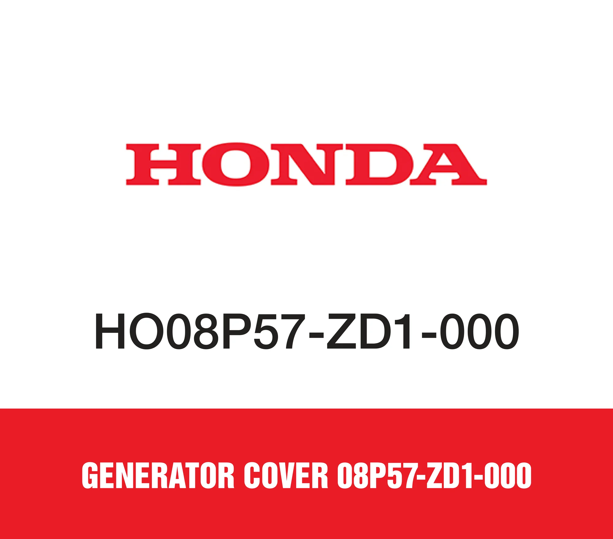 Honda Generator Cover 08P57-ZD1-000