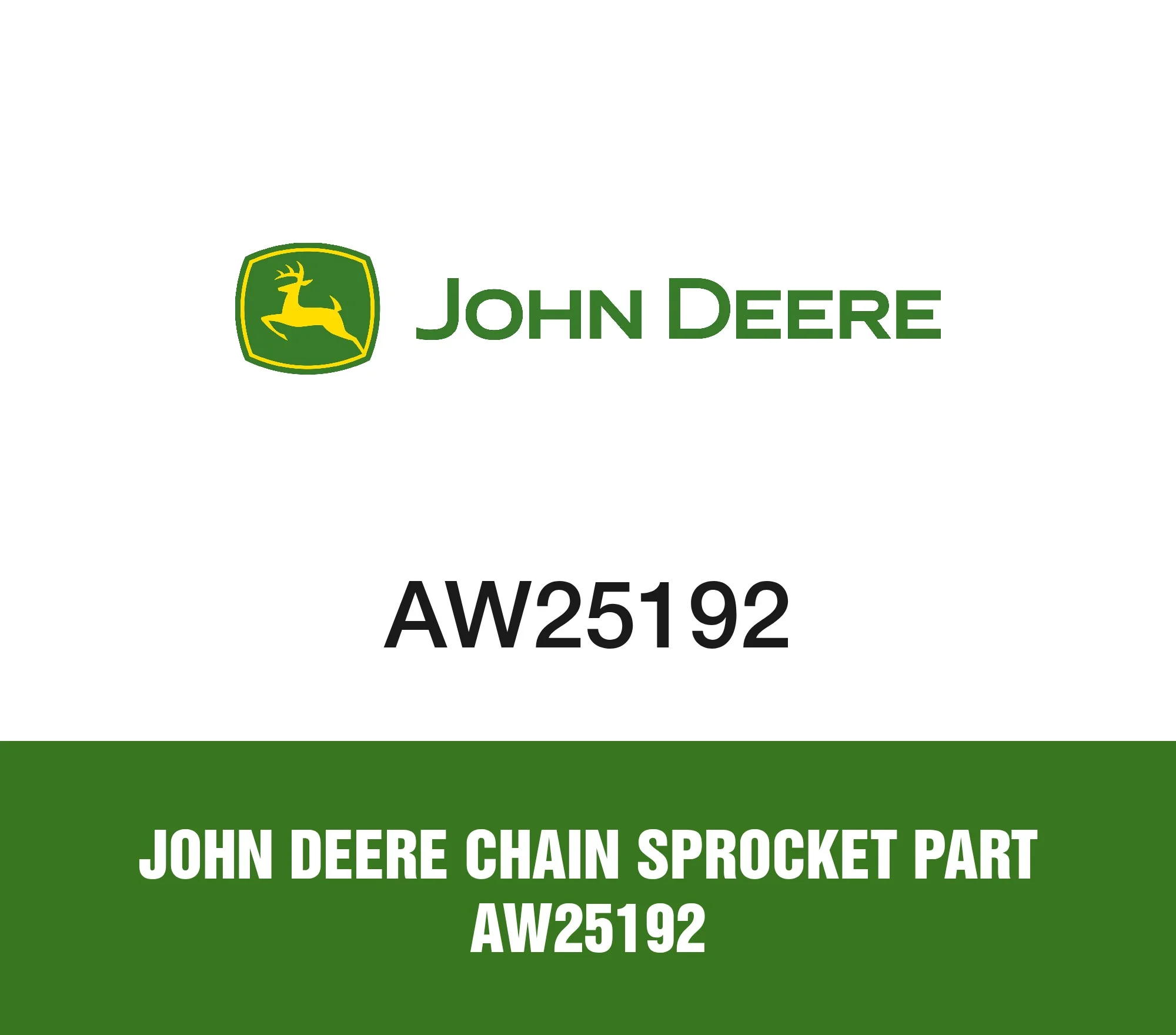 John Deere Chain Sprocket Part AW25192