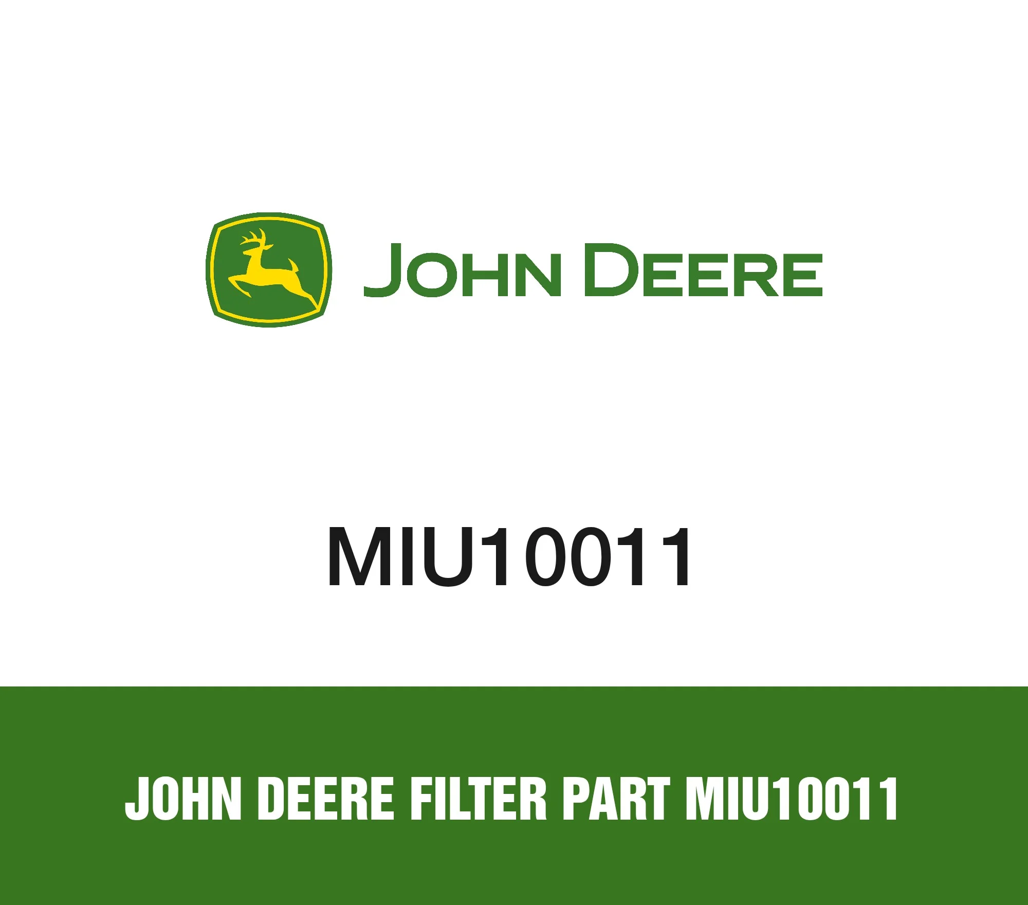 John Deere Filter Part MIU10011