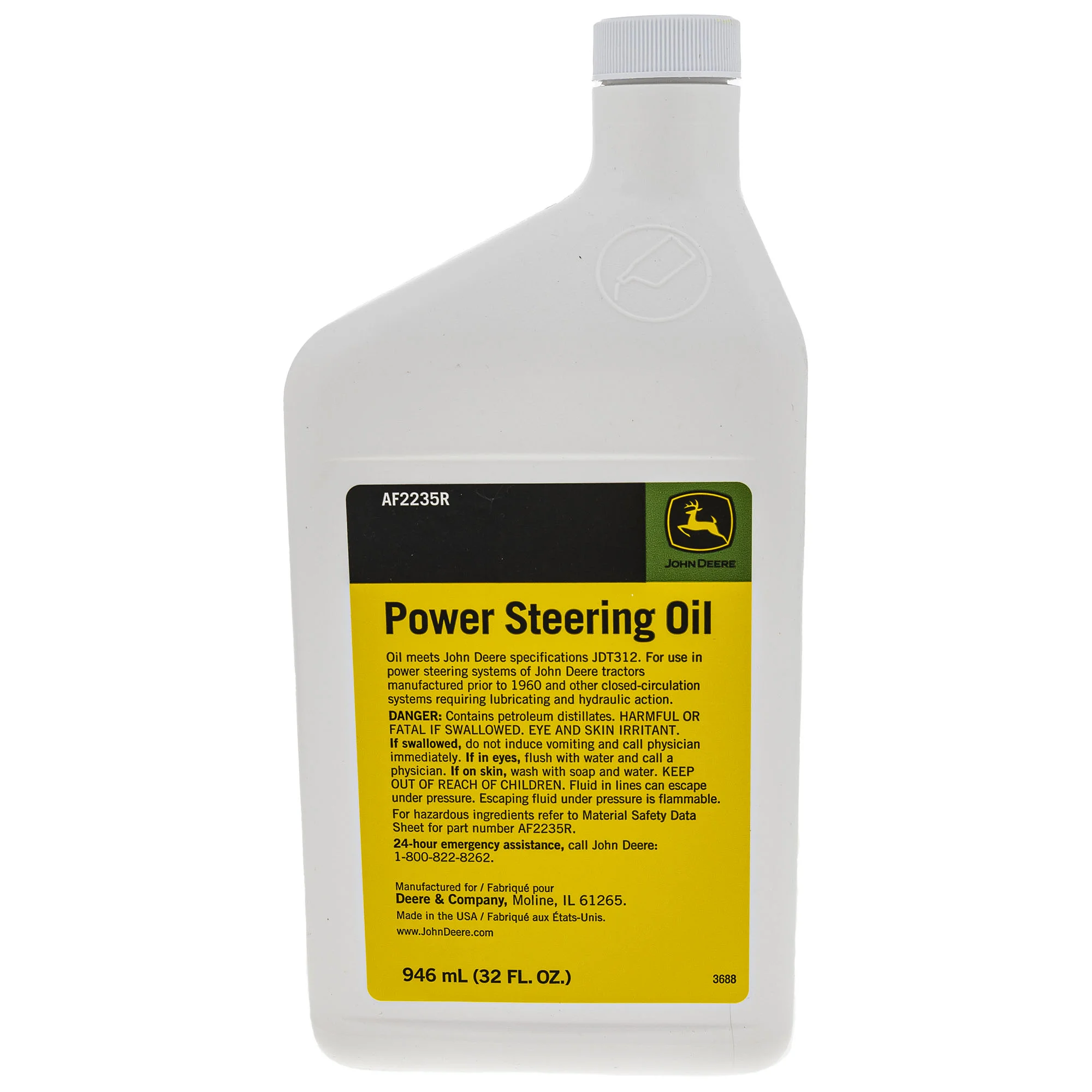 John Deere Power Steering Oil 1 Quart Part AF2235R