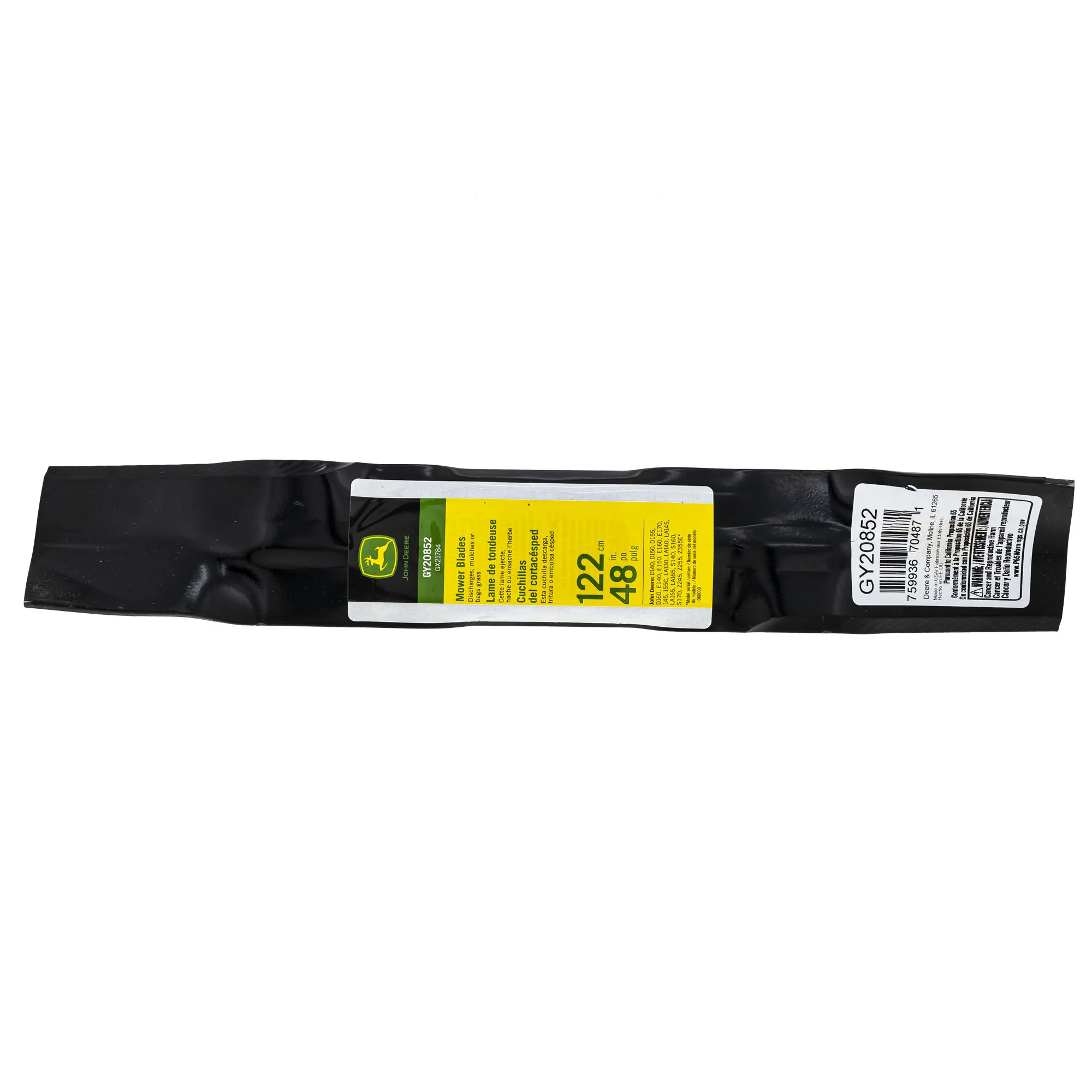 John Deere High Lift Blade Kit Part GY20852