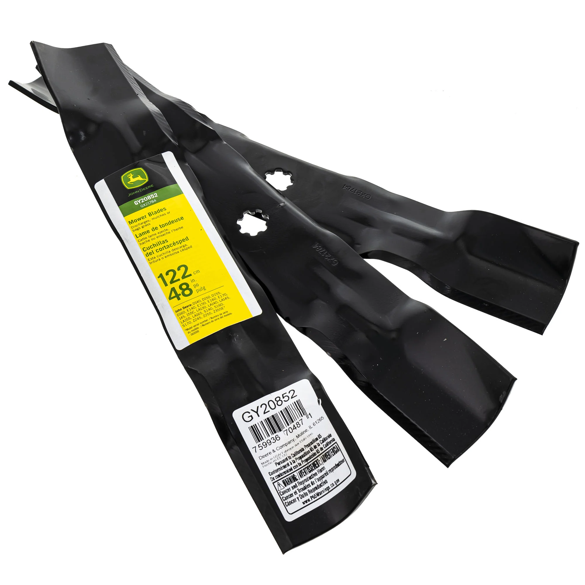 John Deere High Lift Blade Kit Part GY20852