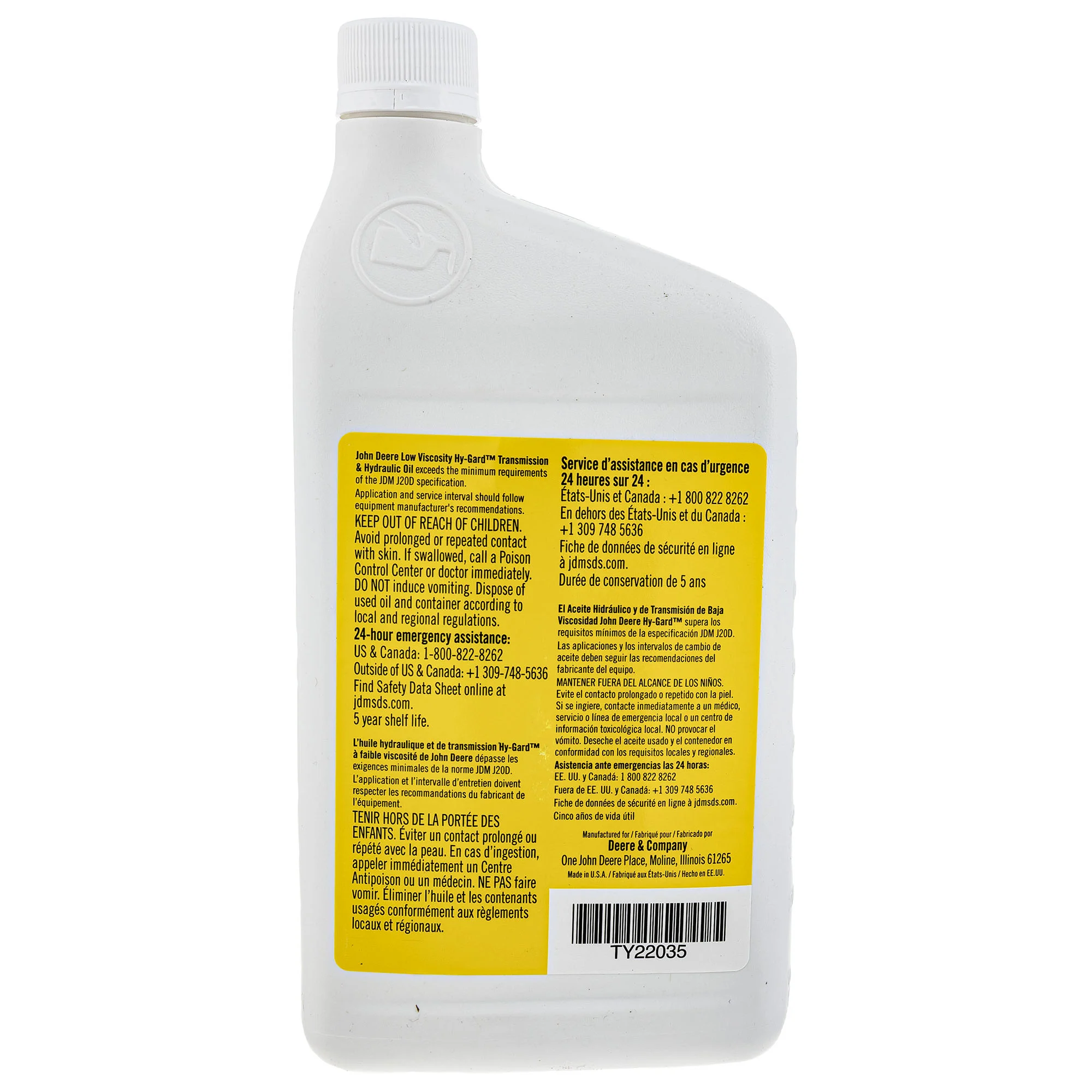 John Deere Low Viscosity Hy-Gard Part TY22035 John Deere Jdty22035 5 product image