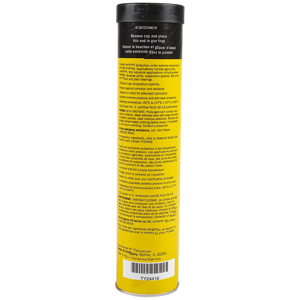 John Deere Multi-Purpose Heavy-Duty Lithium Complex Grease 14oz Tube Part TY24416 John Deere Jdty24416 2 product image