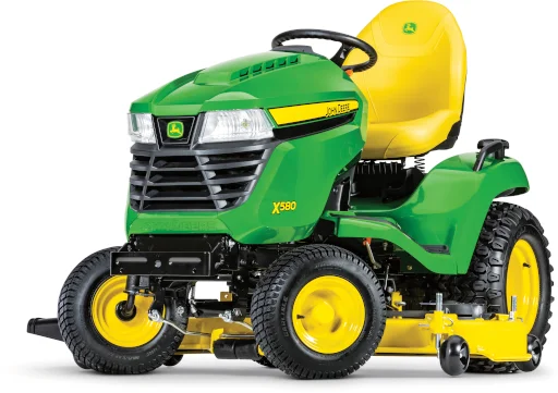 John Deere Select X500 Series Garden Tractor X580 54 Front View Right product image