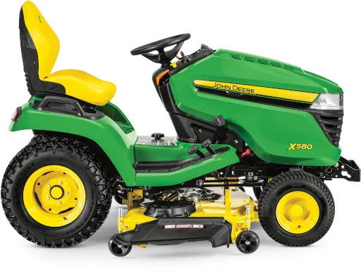 John Deere Select X500 Series Garden Tractor X580 54 Side View product image