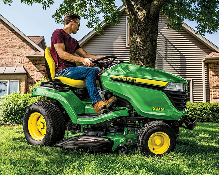 John Deere Select X500 Series Garden Tractor X584 Man On Mower product image