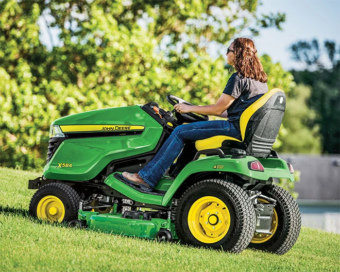 John Deere Select X500 Series Garden Tractor X584 Woman On Mower product image