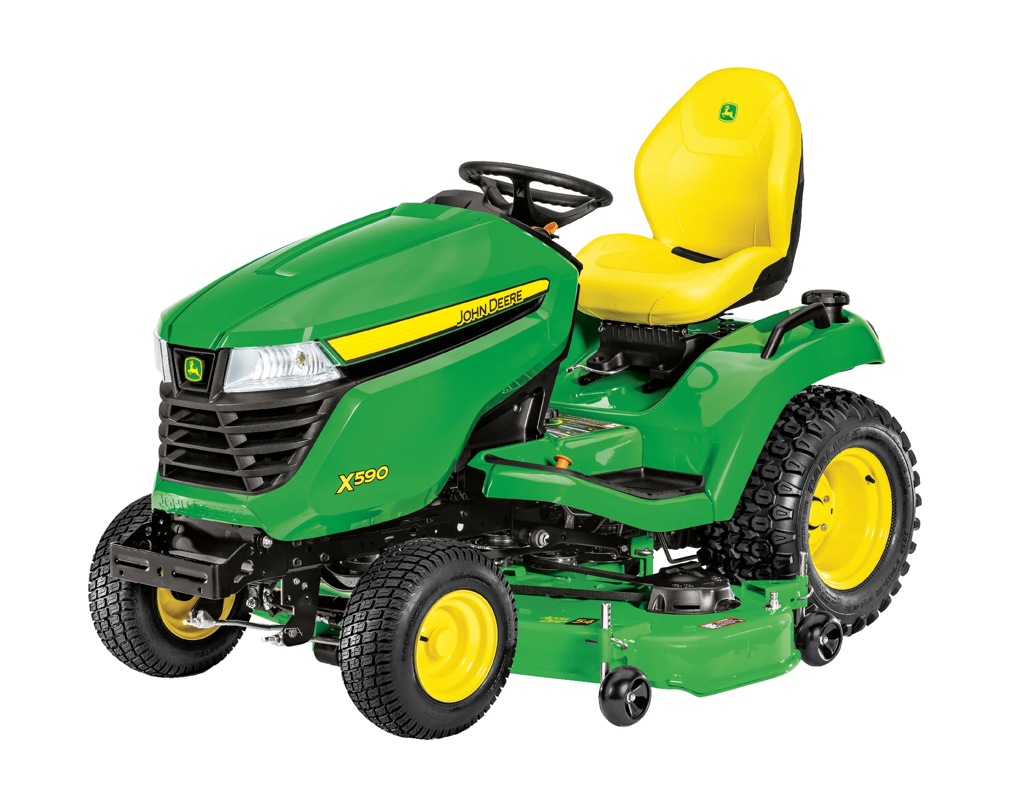John Deere X500 Select Series Lawn Tractor X590 Side View Center Right product image