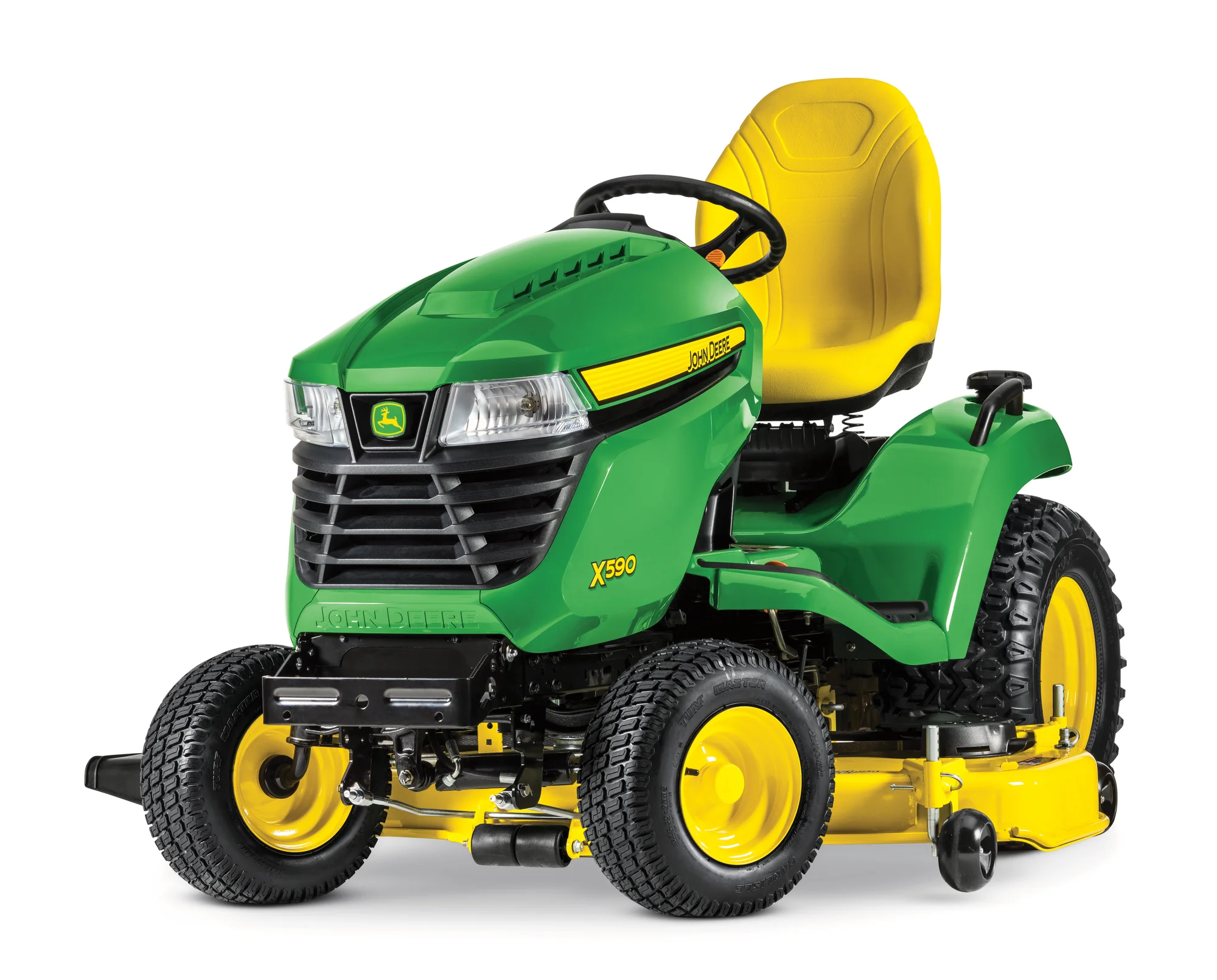 John Deere X500 Select Series Lawn Tractor X590 Side View Center Slight product image