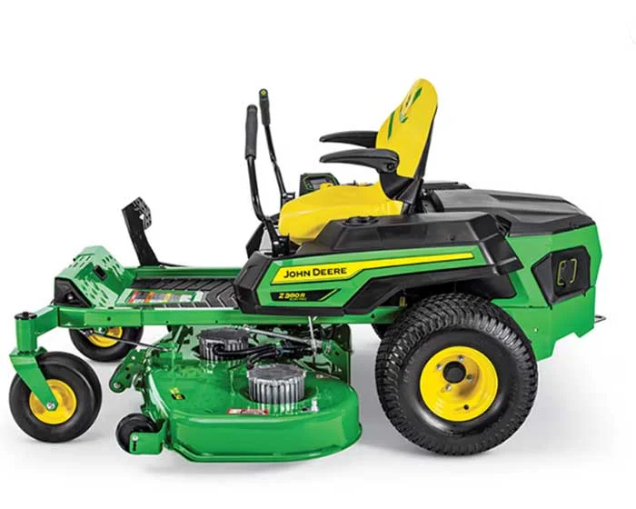 John Deere Ztrak 300 Electric Series Zero Turn Rider Z380R Electric Side View product image